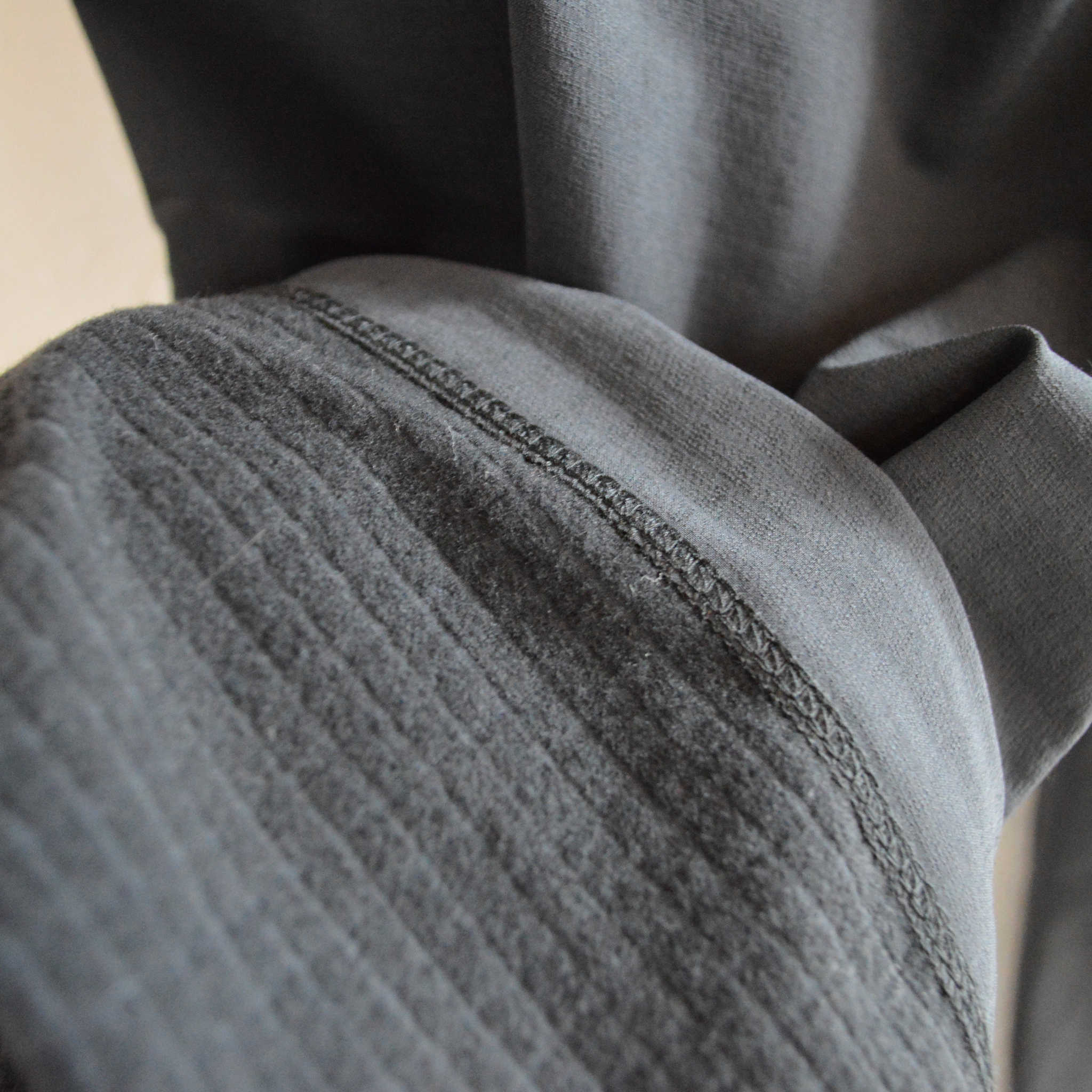 YONCA ヨンカ / COMFORT TECH FLEECE PANTS WIDE カモフォートテックフリースパンツワイド (BLACK ブラック)