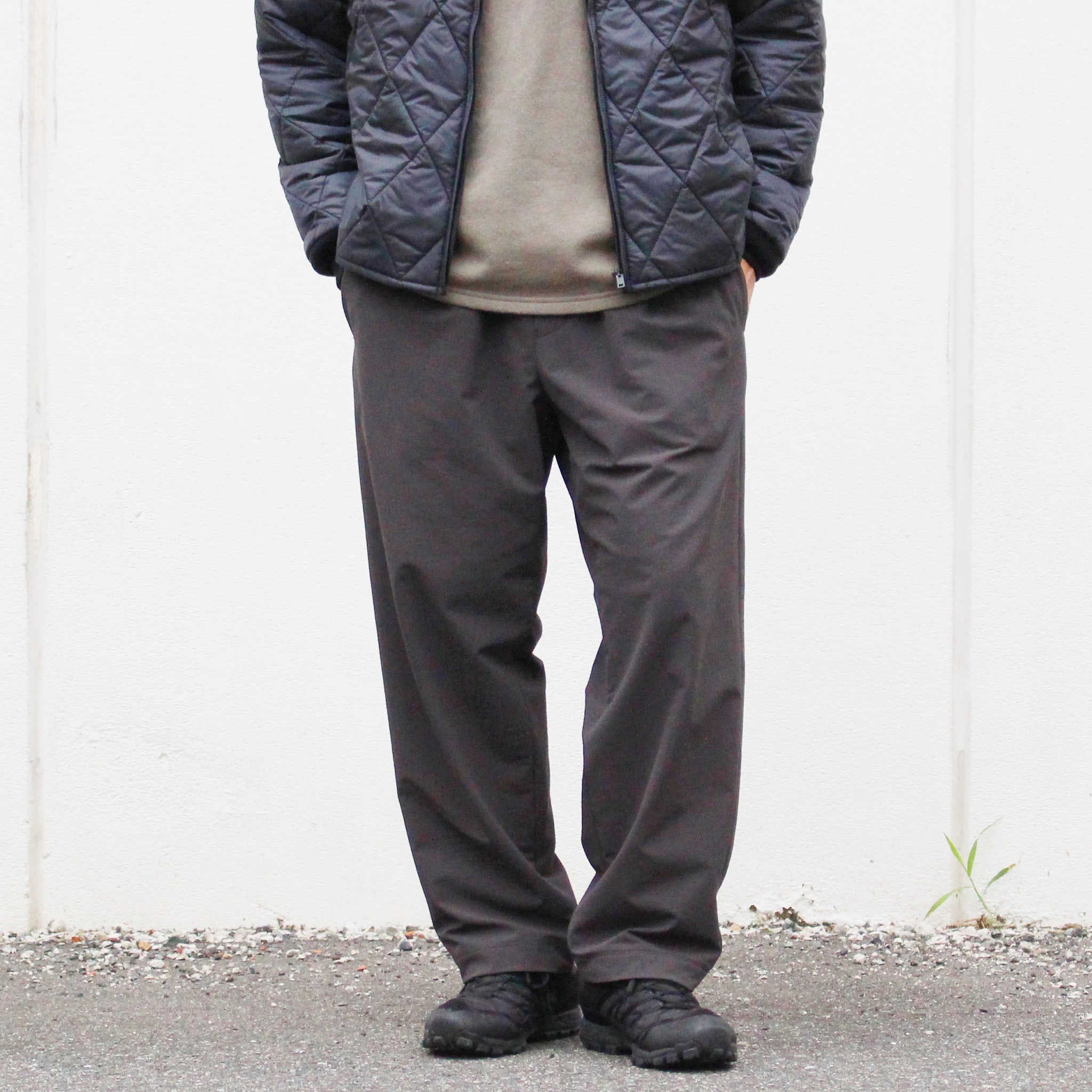 YONCA ヨンカ / COMFORT TECH FLEECE PANTS WIDE カモフォートテックフリースパンツワイド (MOSS CHARCOAL モスチャコール)