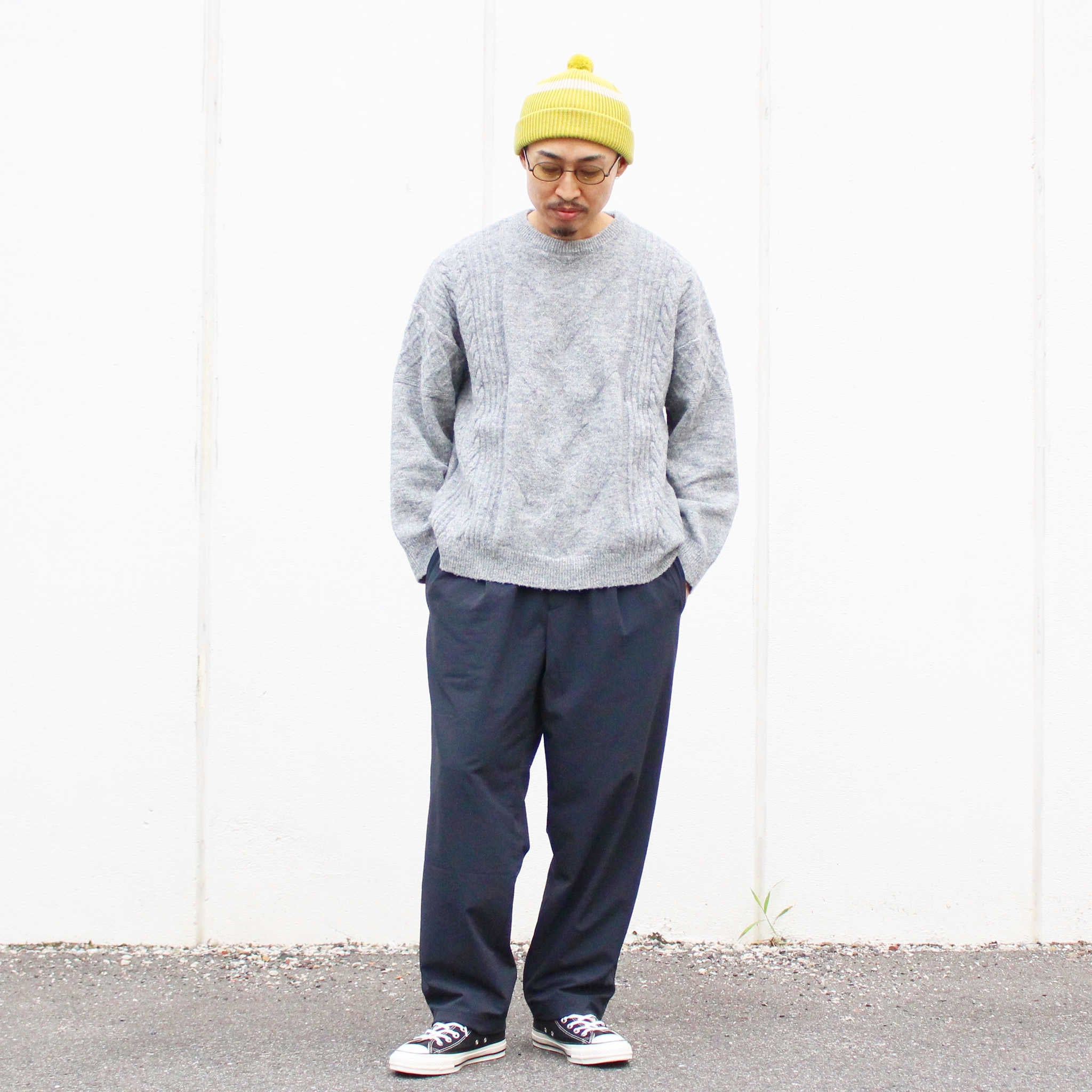 modemdesign モデムデザイン / SPONDISH MIXYARN KNIT スポンディシュミックスヤーンニット (GRAY グレー)
