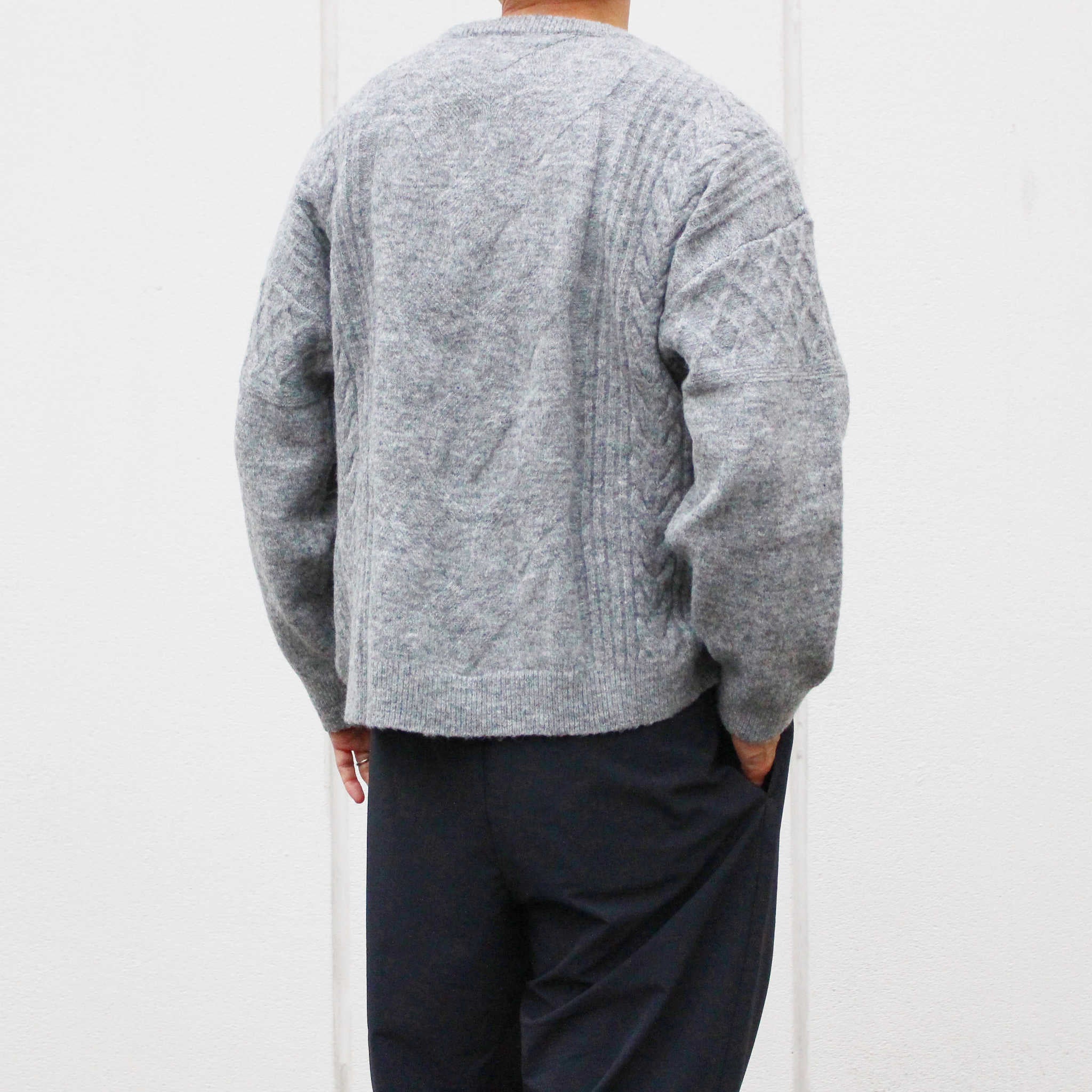 modemdesign モデムデザイン / SPONDISH MIXYARN KNIT スポンディシュミックスヤーンニット (GRAY グレー)