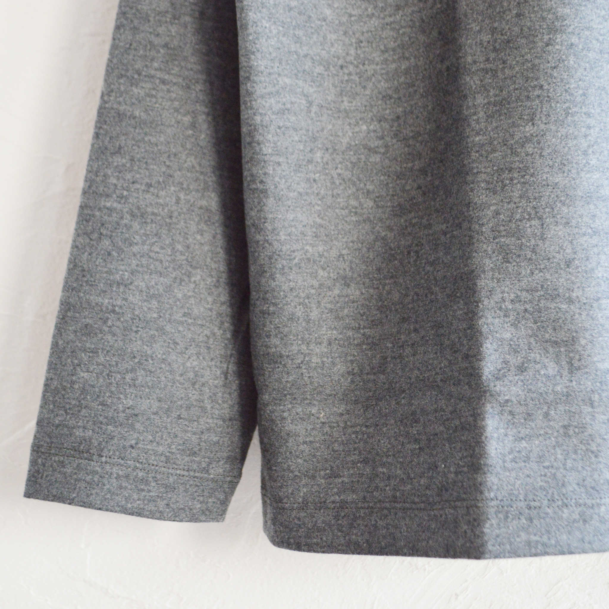 LAMOND ラモンド / LUMINARY MILD WOOL WIDE LONG TEE ルミナリーマイルドウールワイドロングティー (CHARCOAL チャコール)