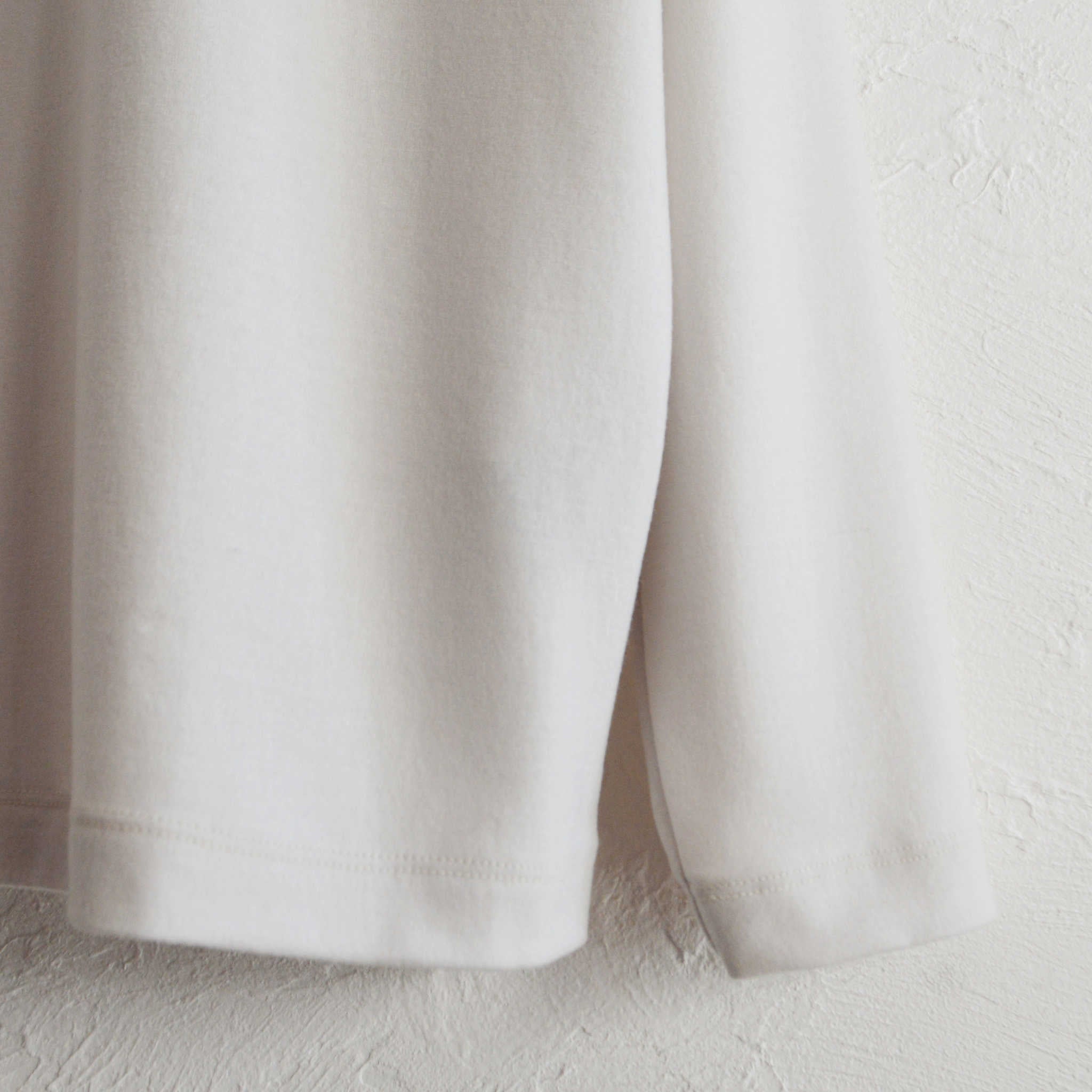 LAMOND ラモンド / LUMINARY MILD WOOL WIDE LONG TEE ルミナリーマイルドウールワイドロングティー (ASH WHITE アッシュホワイト)