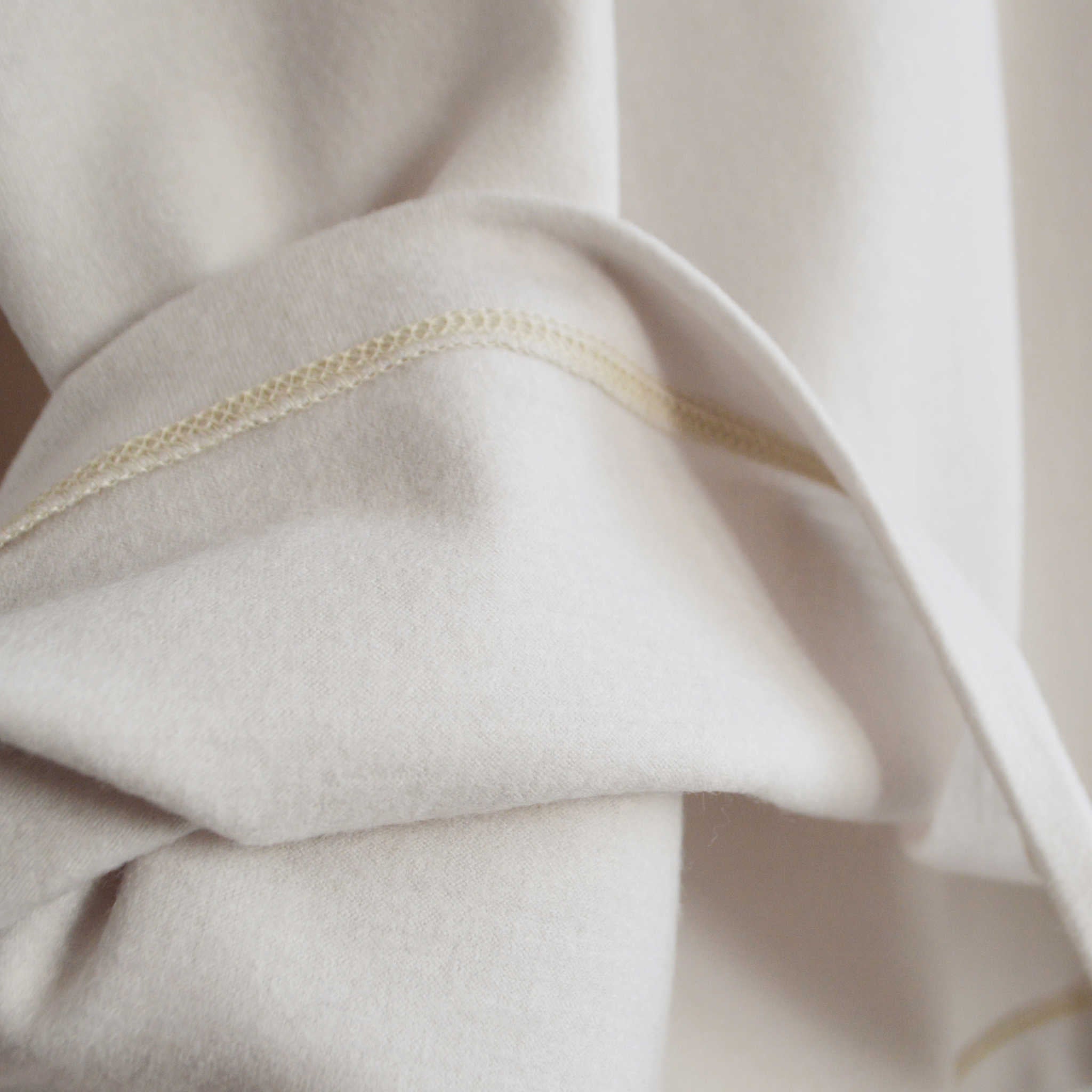 LAMOND ラモンド / LUMINARY MILD WOOL WIDE LONG TEE ルミナリーマイルドウールワイドロングティー (ASH WHITE アッシュホワイト)