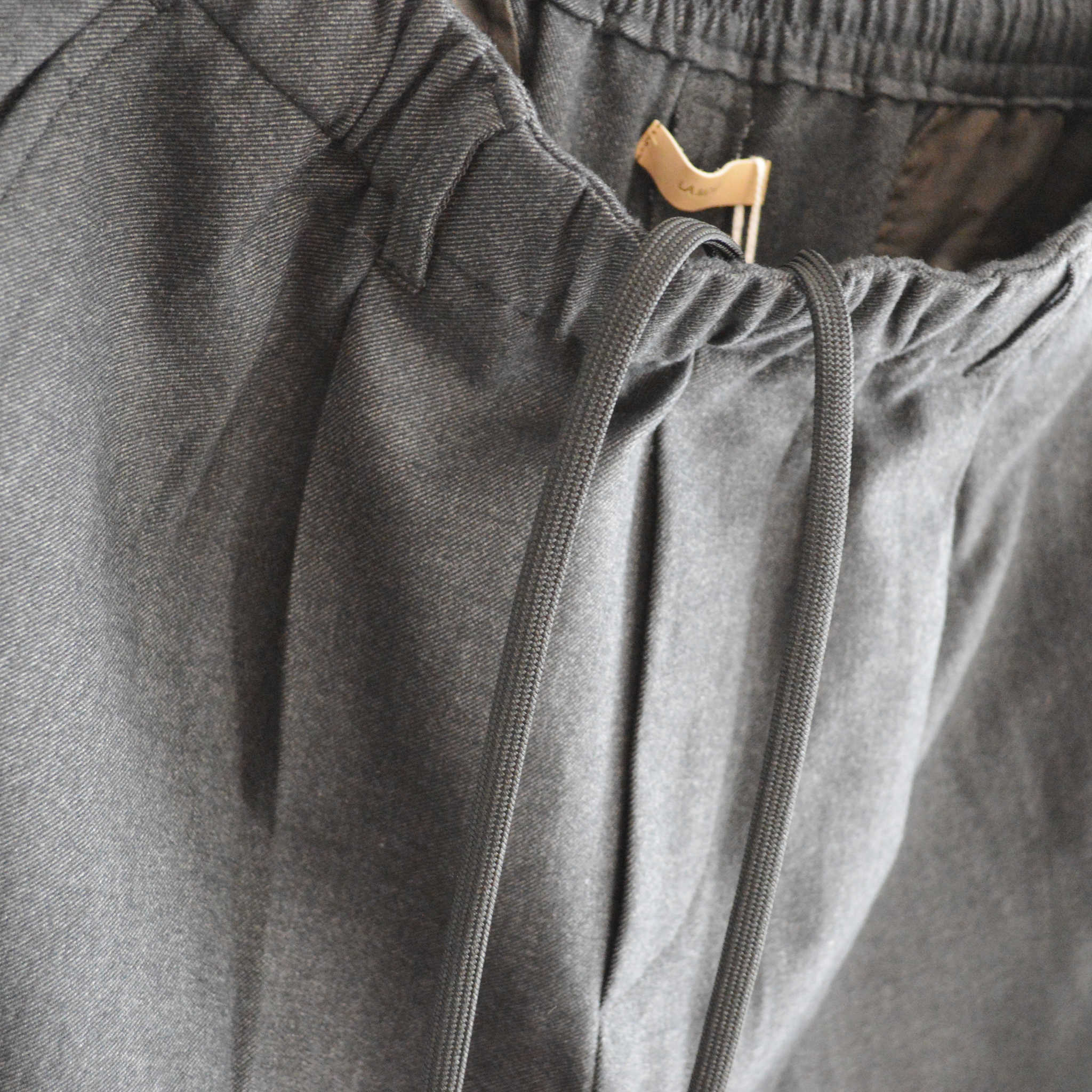 LAMOND ラモンド / CASHMERE TOUCH EASY SLACKS カシミアタッチイージースラックス (BLACK ブラック)