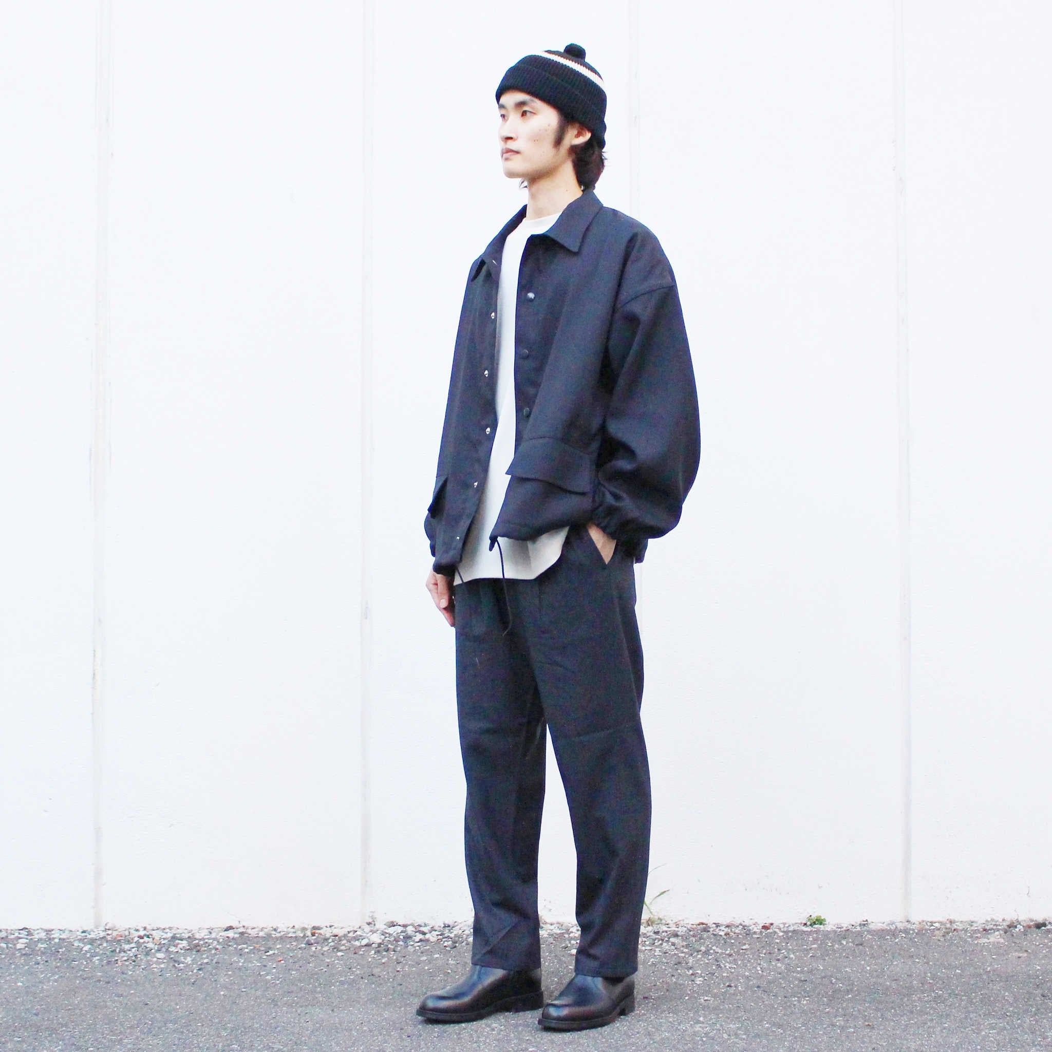 LAMOND ラモンド / CASHMERE TOUCH EASY SLACKS カシミアタッチイージースラックス (BLACK ブラック)