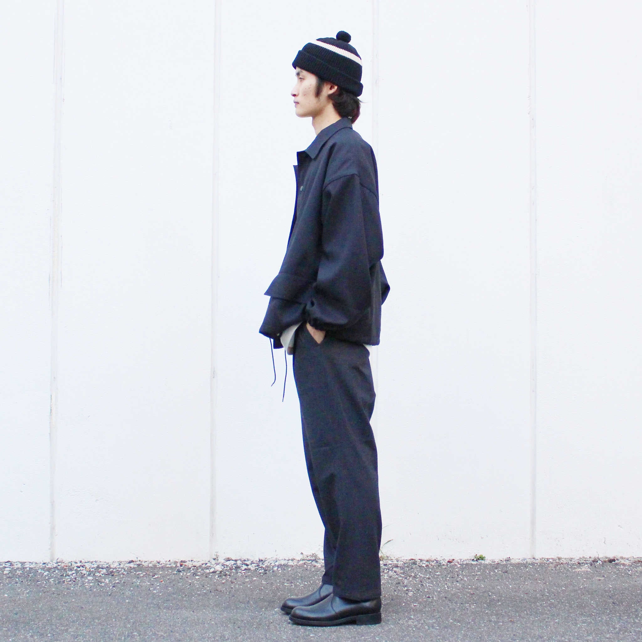 LAMOND ラモンド / CASHMERE TOUCH EASY SLACKS カシミアタッチイージースラックス (BLACK ブラック)