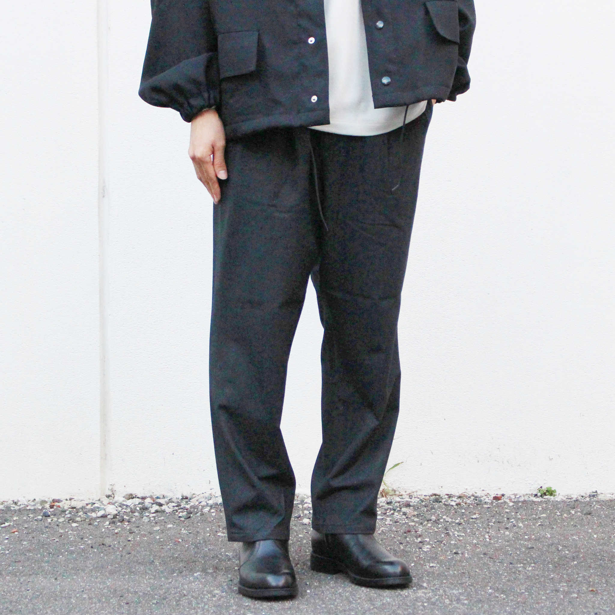 LAMOND ラモンド / CASHMERE TOUCH EASY SLACKS カシミアタッチイージースラックス (BLACK ブラック)