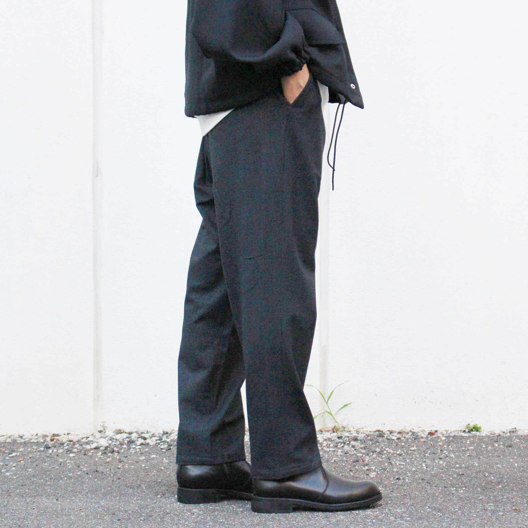 LAMOND ラモンド / CASHMERE TOUCH EASY SLACKS カシミアタッチイージースラックス (BLACK ブラック)