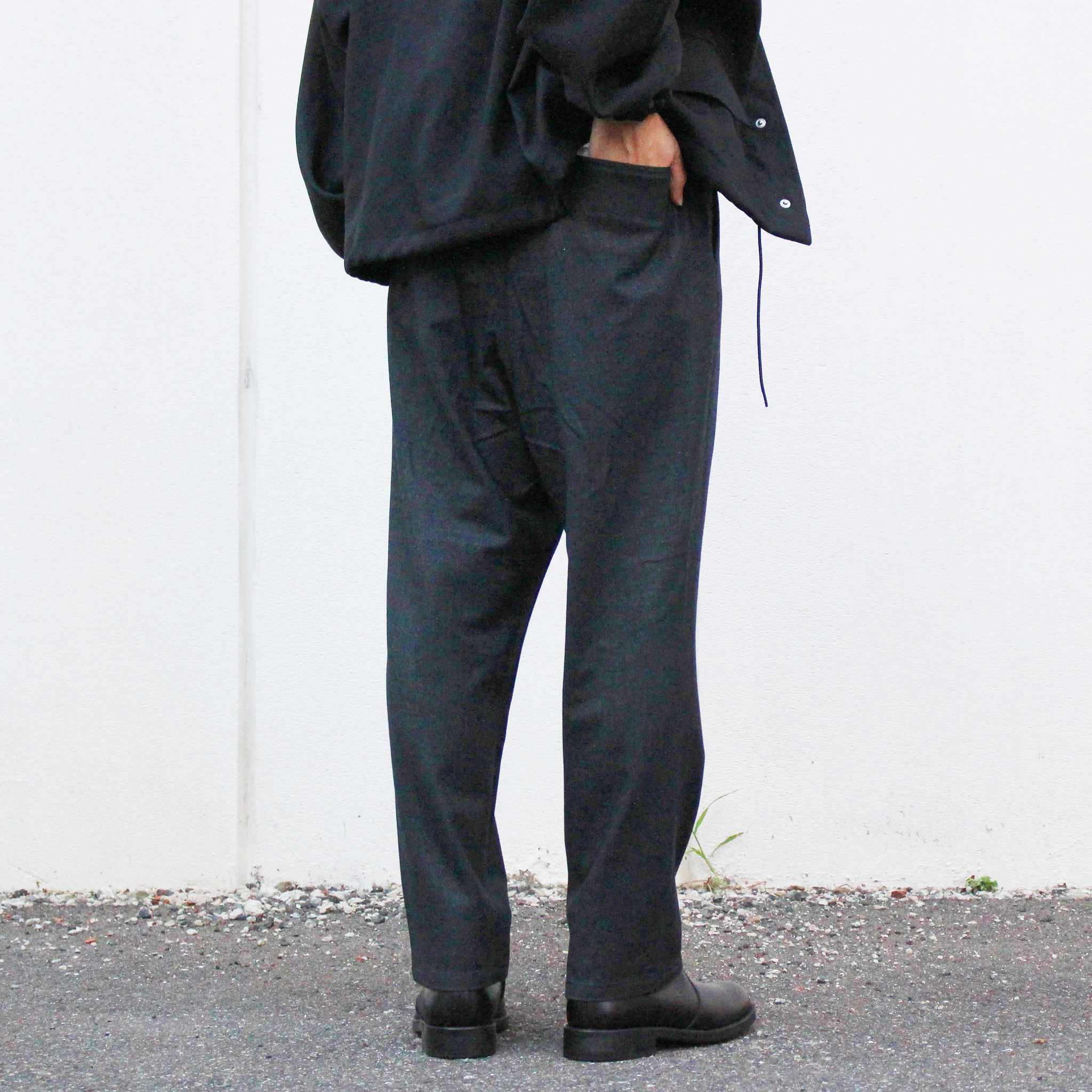 LAMOND ラモンド / CASHMERE TOUCH EASY SLACKS カシミアタッチイージースラックス (BLACK ブラック)