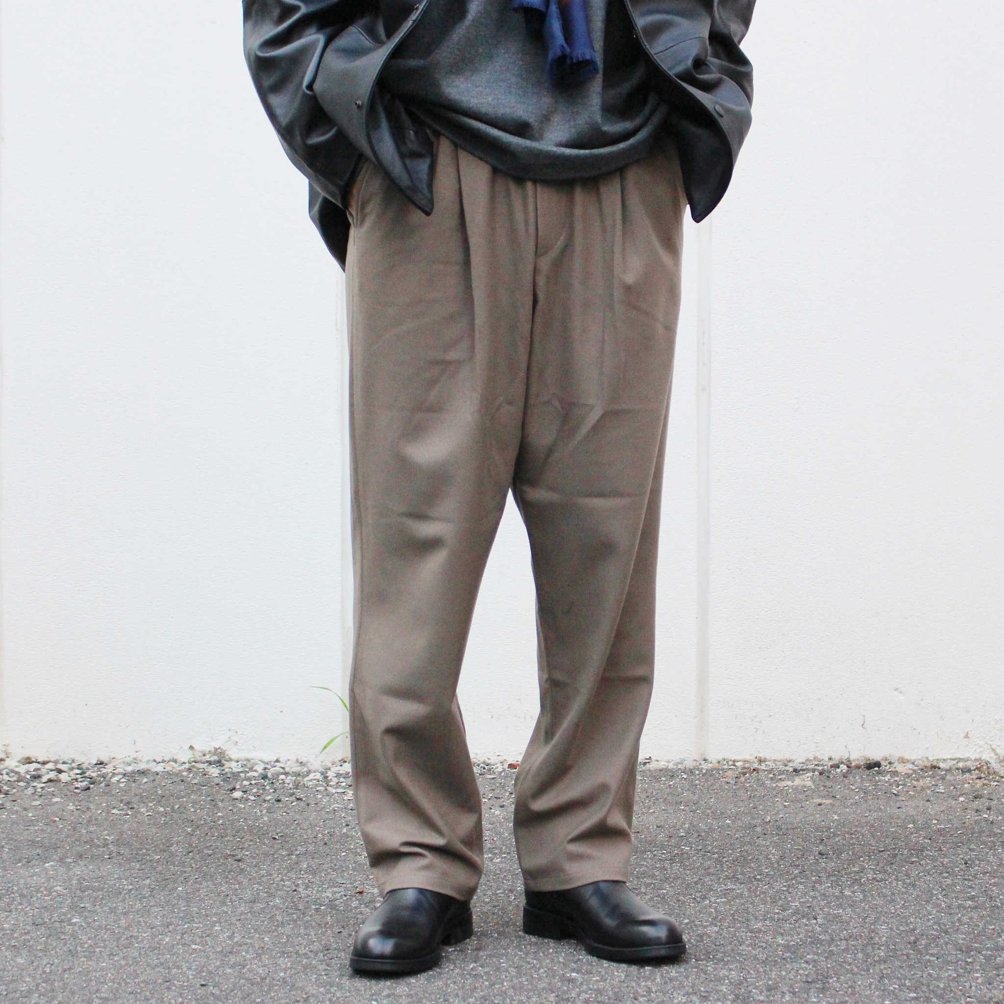 LAMOND ラモンド / CASHMERE TOUCH EASY SLACKS カシミアタッチイージースラックス (GREIGE グレージュ)