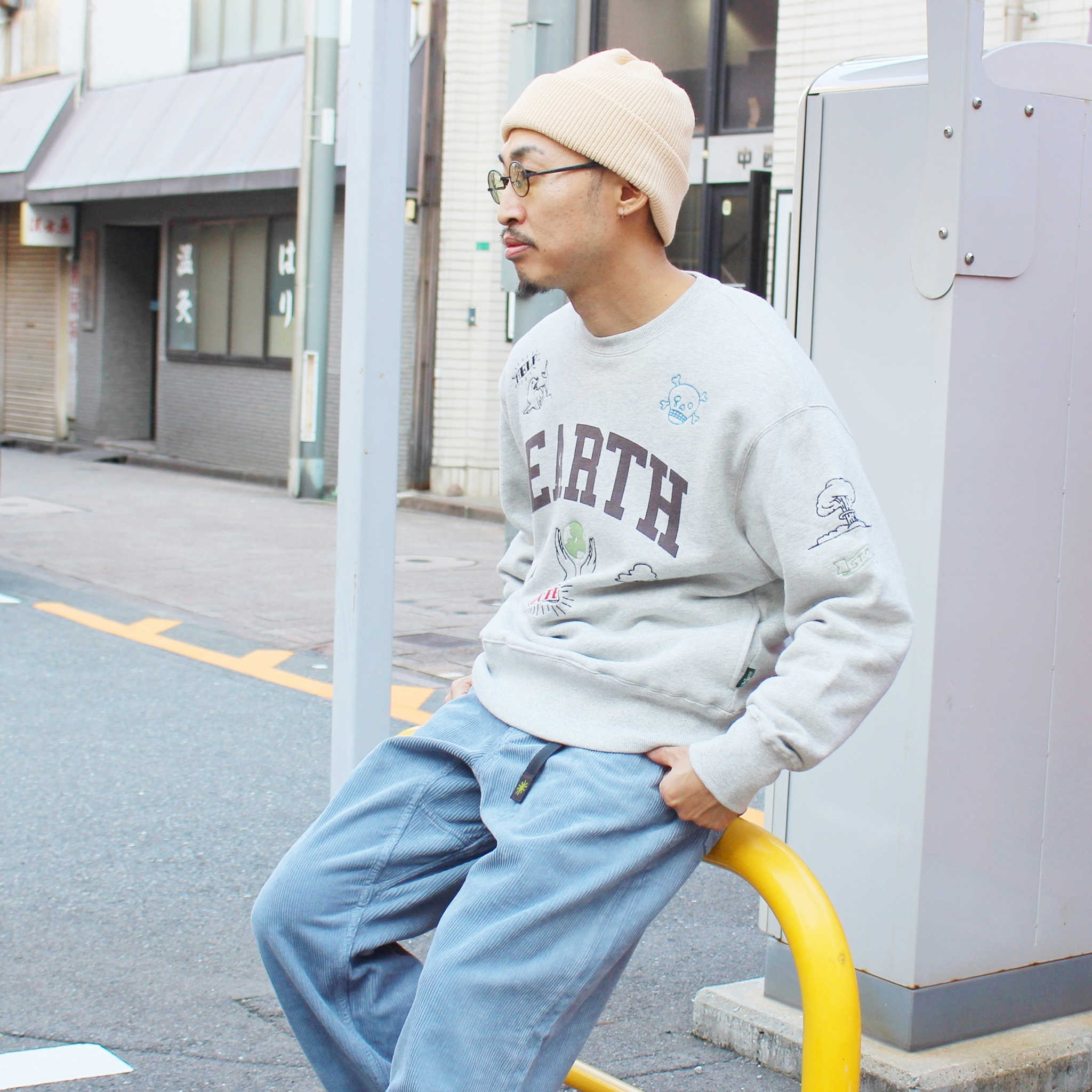 GOHEMP ゴーヘンプ / EARTH CREW SWEAT アースクルースウェット (ASH HEATHER アッシュヘザー)