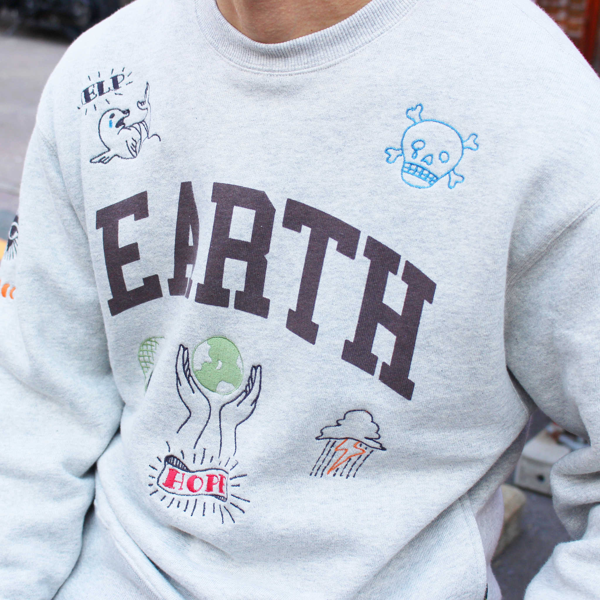 GOHEMP ゴーヘンプ / EARTH CREW SWEAT アースクルースウェット (ASH HEATHER アッシュヘザー)