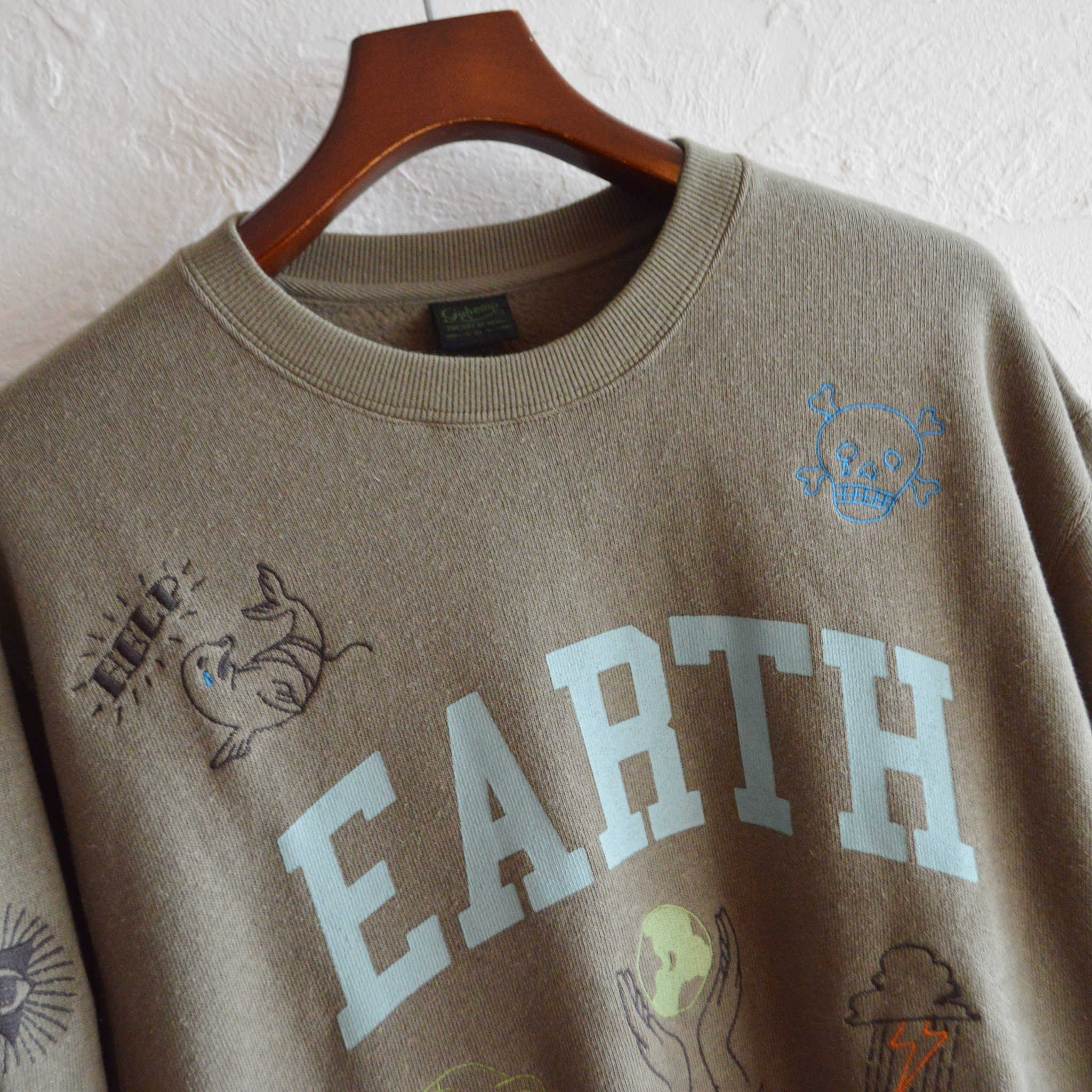 GOHEMP ゴーヘンプ / EARTH CREW SWEAT アースクルースウェット (OLIVE BRANCH オリーブブランチ)