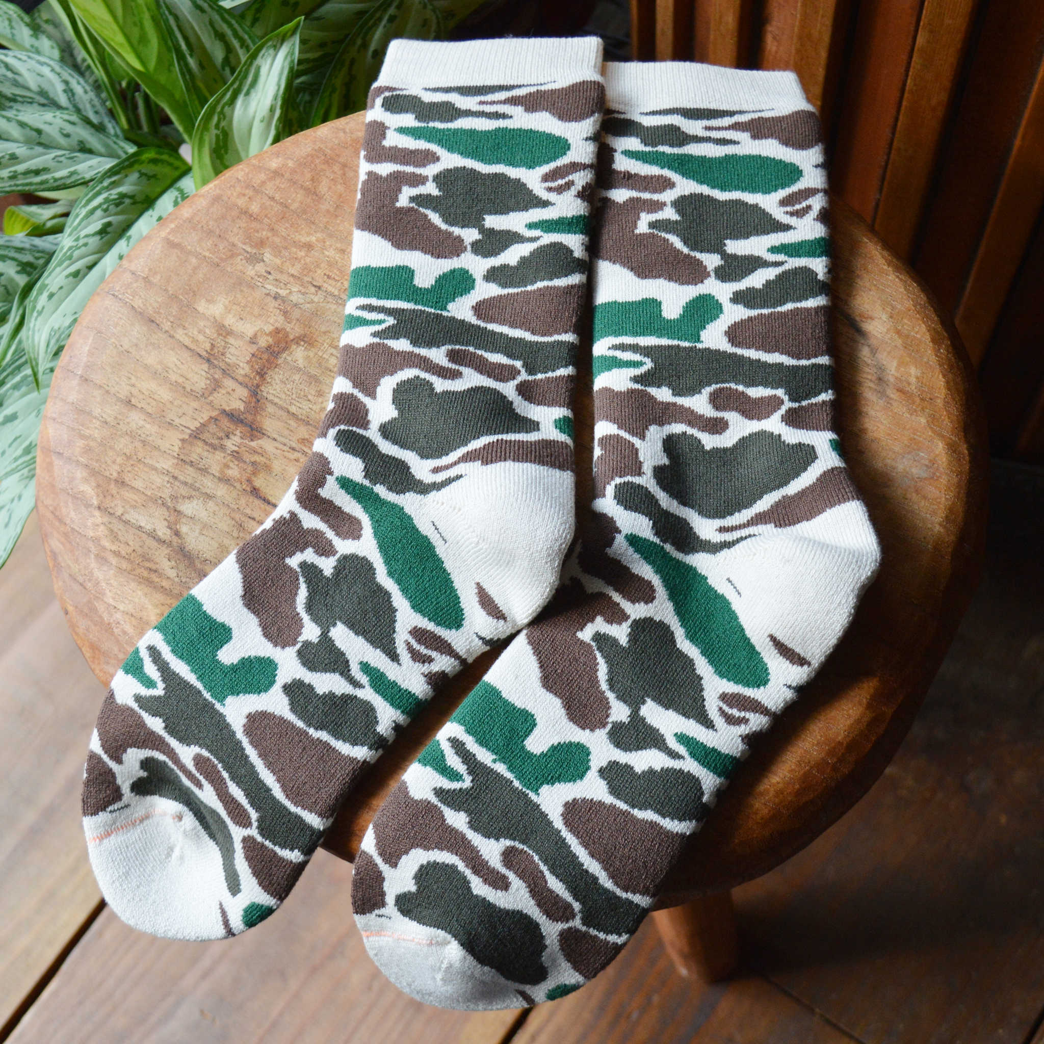 ROTOTO ロトト / PILE CAMO CREW SOCKS パイルカモクルーソックス