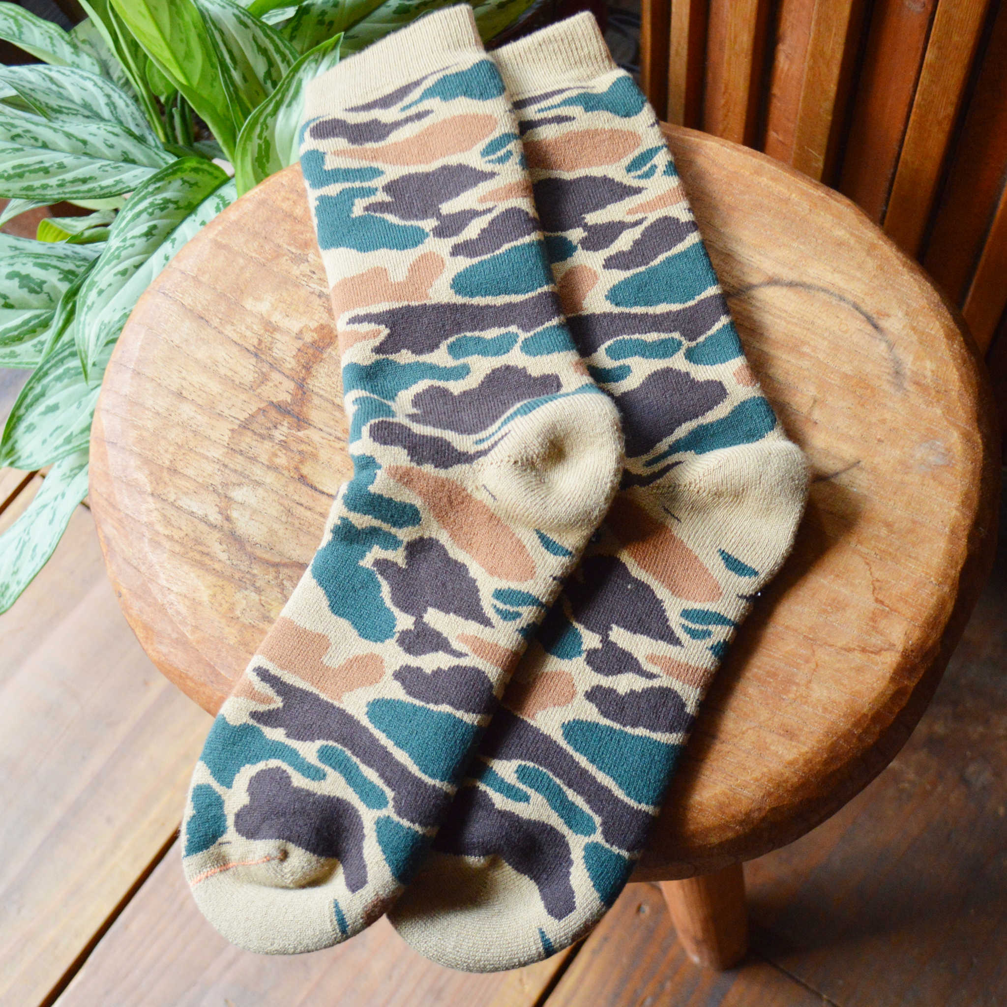 ROTOTO ロトト / PILE CAMO CREW SOCKS パイルカモクルーソックス