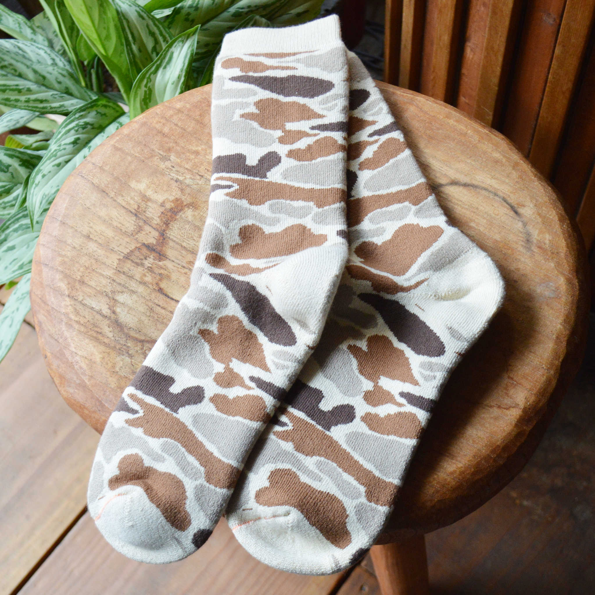 ROTOTO ロトト / PILE CAMO CREW SOCKS パイルカモクルーソックス