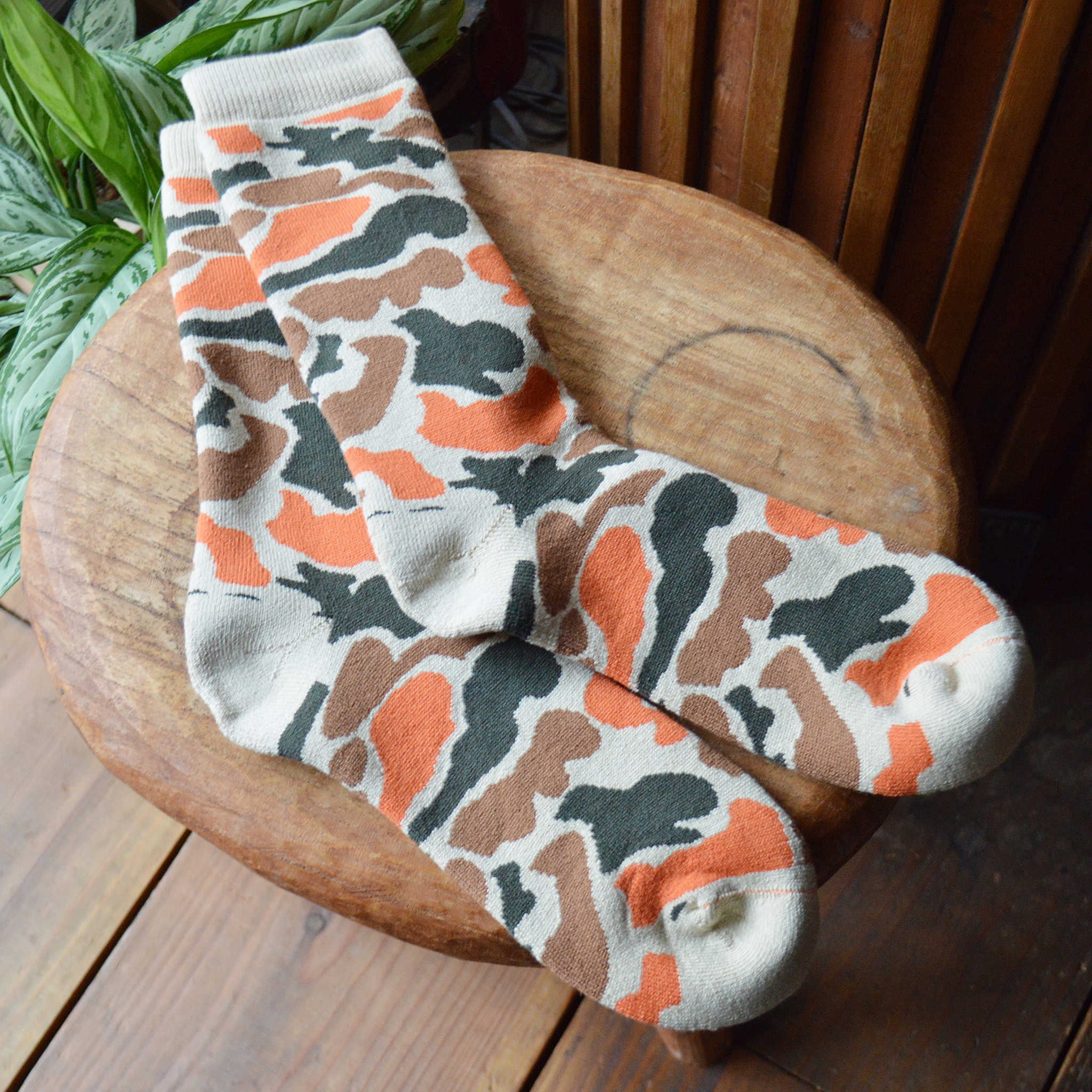 ROTOTO ロトト / PILE CAMO CREW SOCKS パイルカモクルーソックス