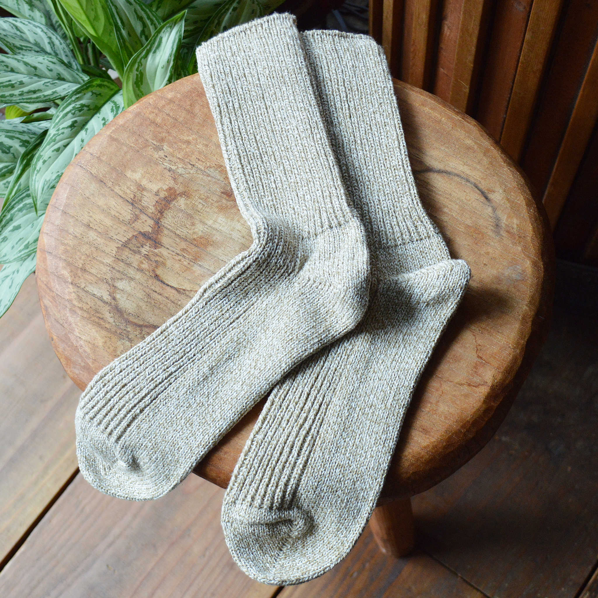 ROTOTO ロトト / RECYCLED COTTON MARL SOCKS リサイクルコットンマールソックス