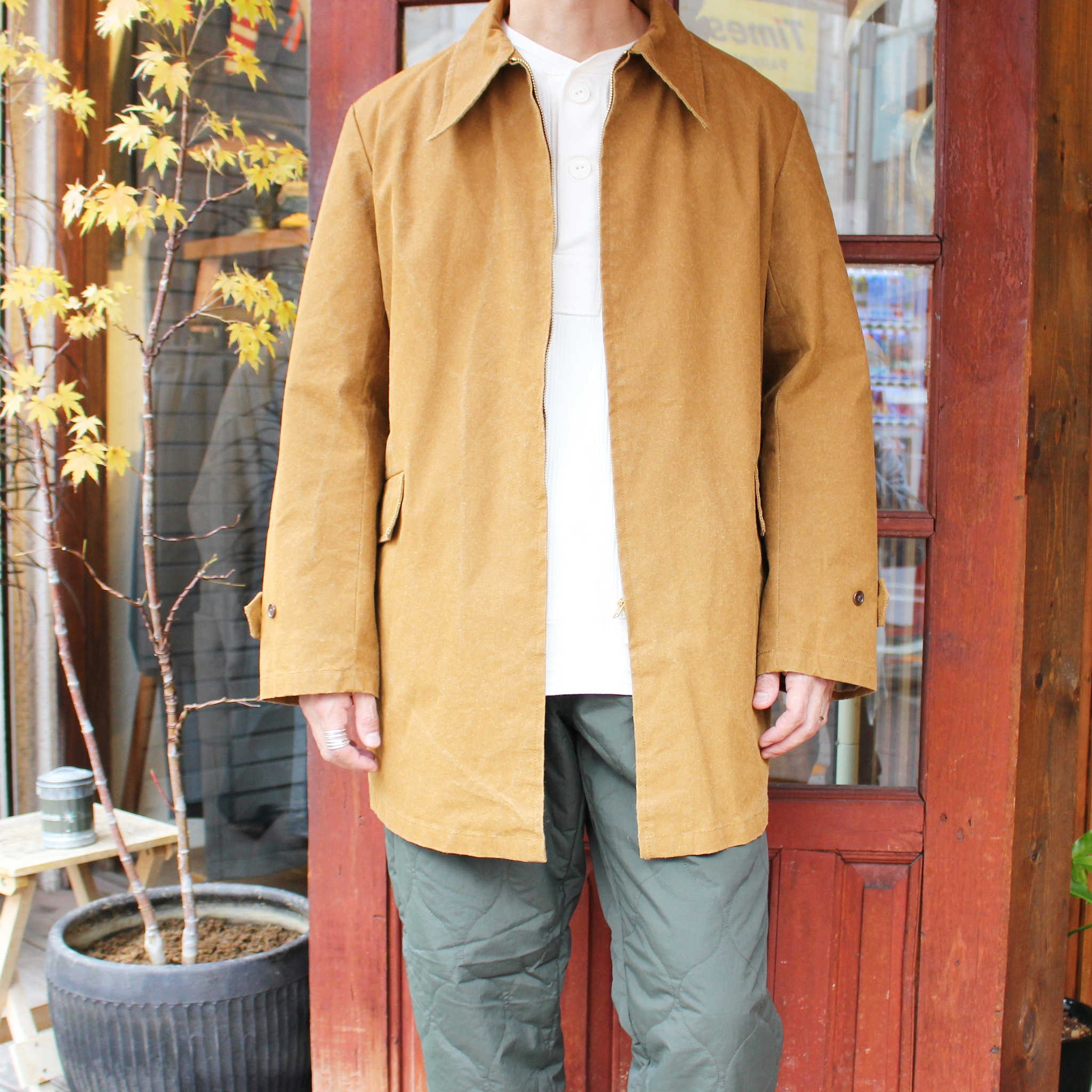 necessary or unnecessary ネセサリーオアアンネセサリー N.O.UNナウン / CAR COAT カーコート (CAMEL キャメル)