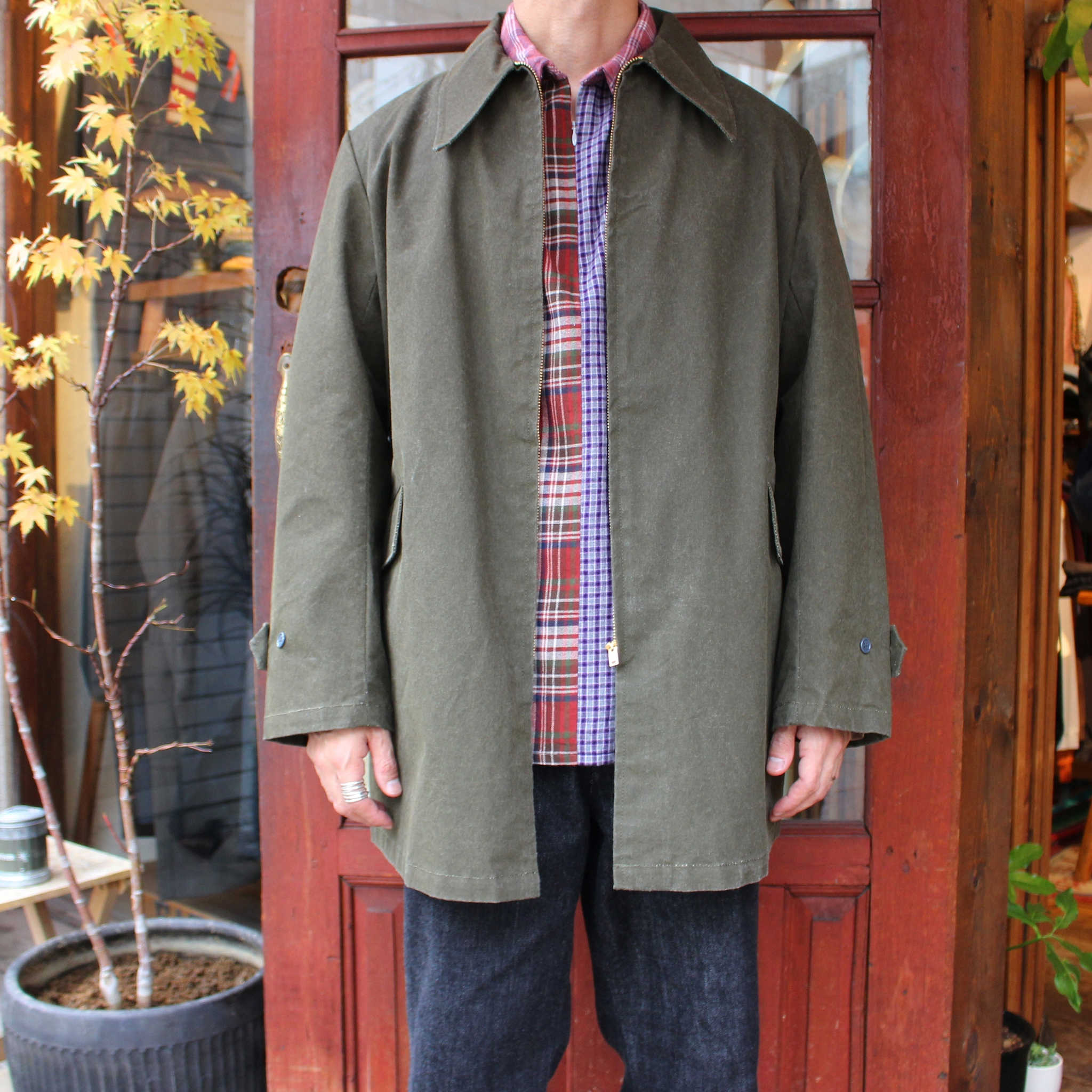 necessary or unnecessary ネセサリーオアアンネセサリー N.O.UNナウン / CAR COAT カーコート (OLIVE オリーブ)