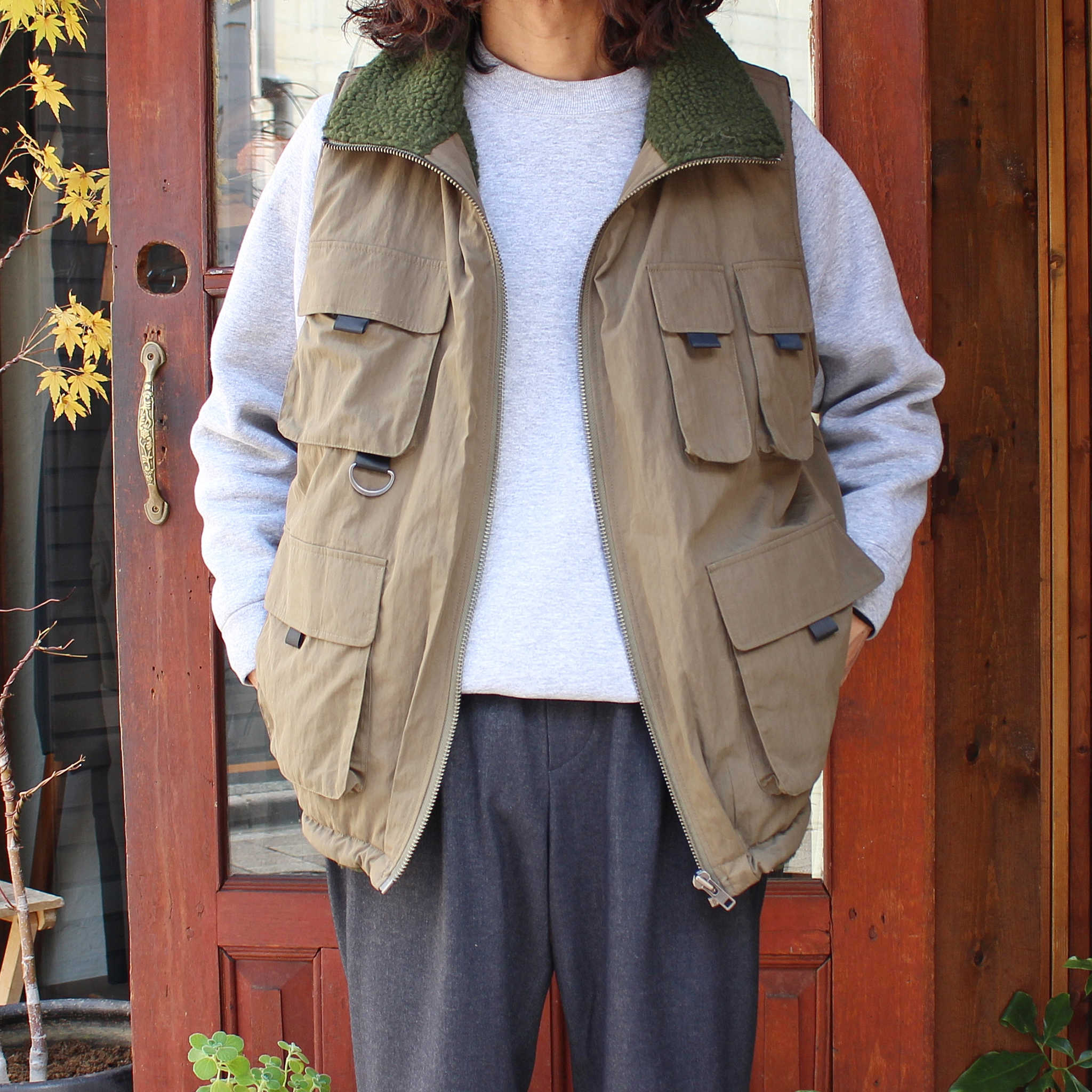 modemdesign モデムデザイン / Liner boa command vest ライナーボアコマンドベスト (KHAKI カーキ)