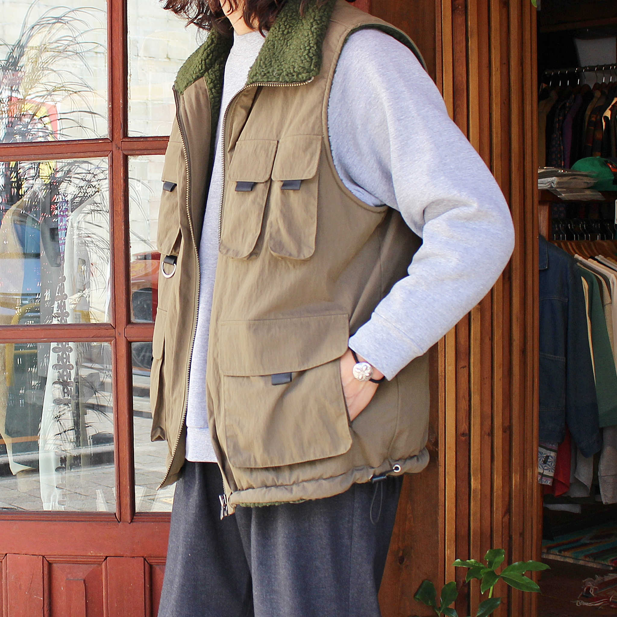 modemdesign モデムデザイン / Liner boa command vest ライナーボアコマンドベスト (KHAKI カーキ)