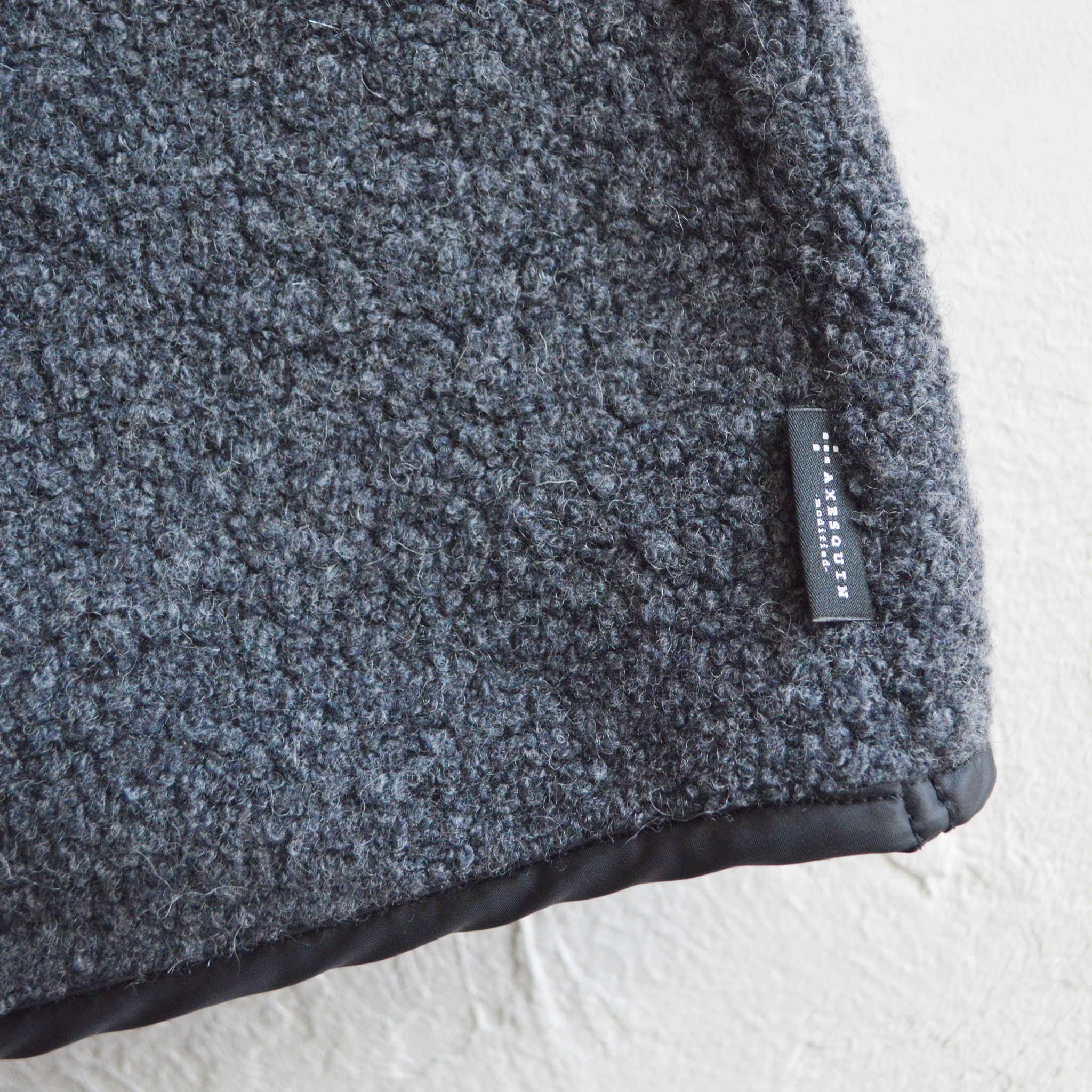 AXESQUIN アクシーズクイン / WOOL BOA VEST ウールボアベスト (CHARCOAL チャコール)