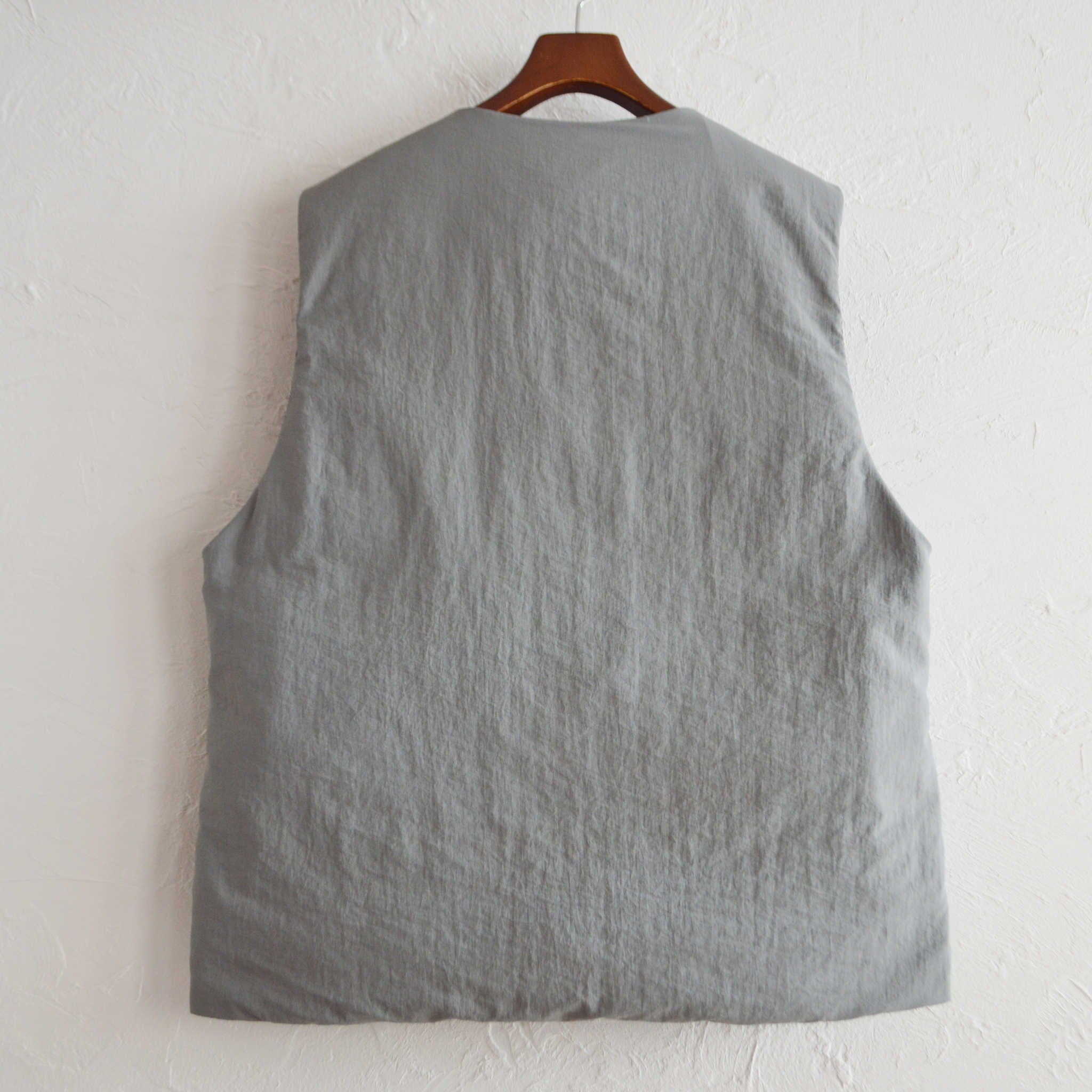 LAMOND ラモンド / LIGHT SHELL REVERSIBLE DOWN VEST ライトシェルリバーシブルダウンベスト (SAGE GRAY×BLACK セージグレー)