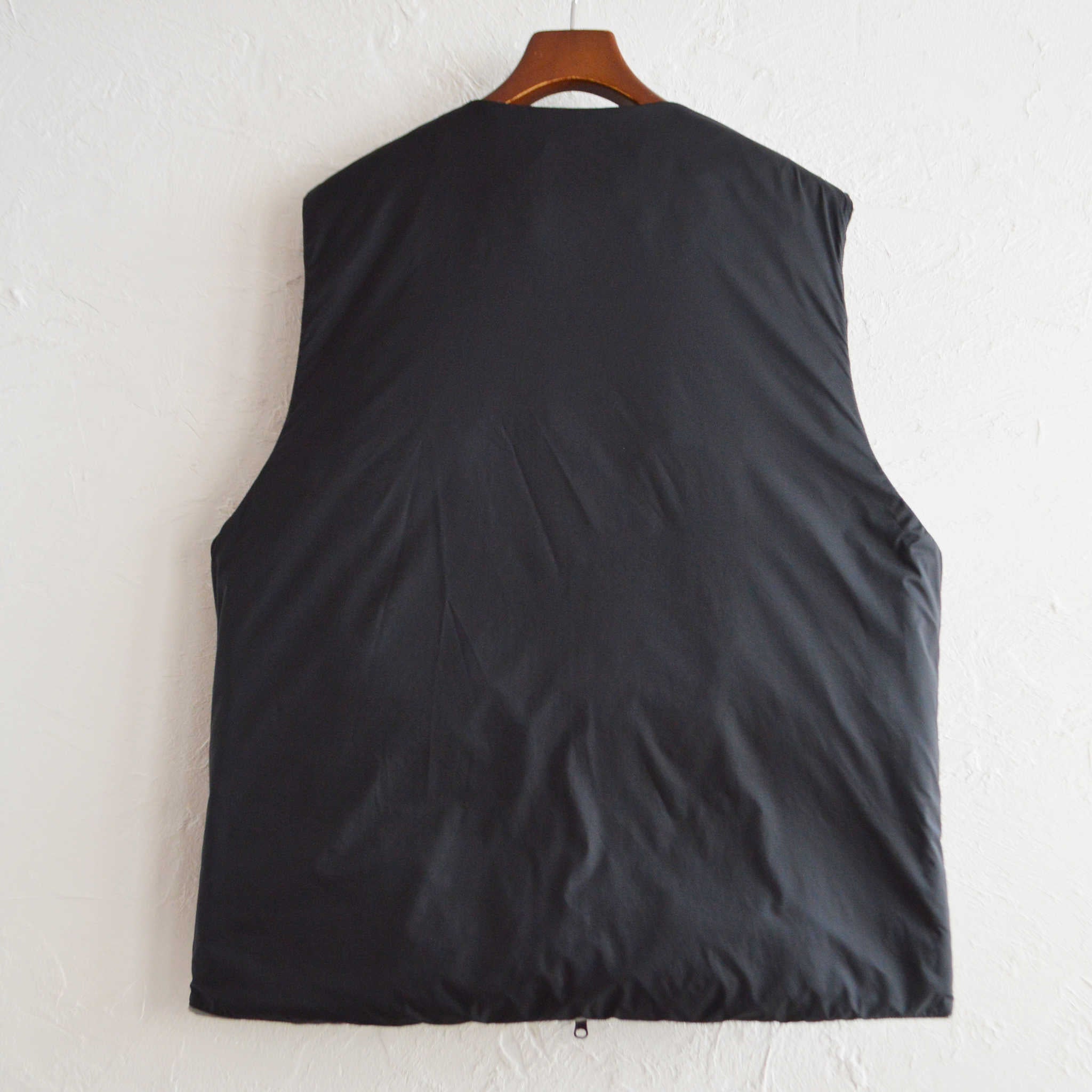 LAMOND ラモンド / LIGHT SHELL REVERSIBLE DOWN VEST ライトシェルリバーシブルダウンベスト (SAGE GRAY×BLACK セージグレー)
