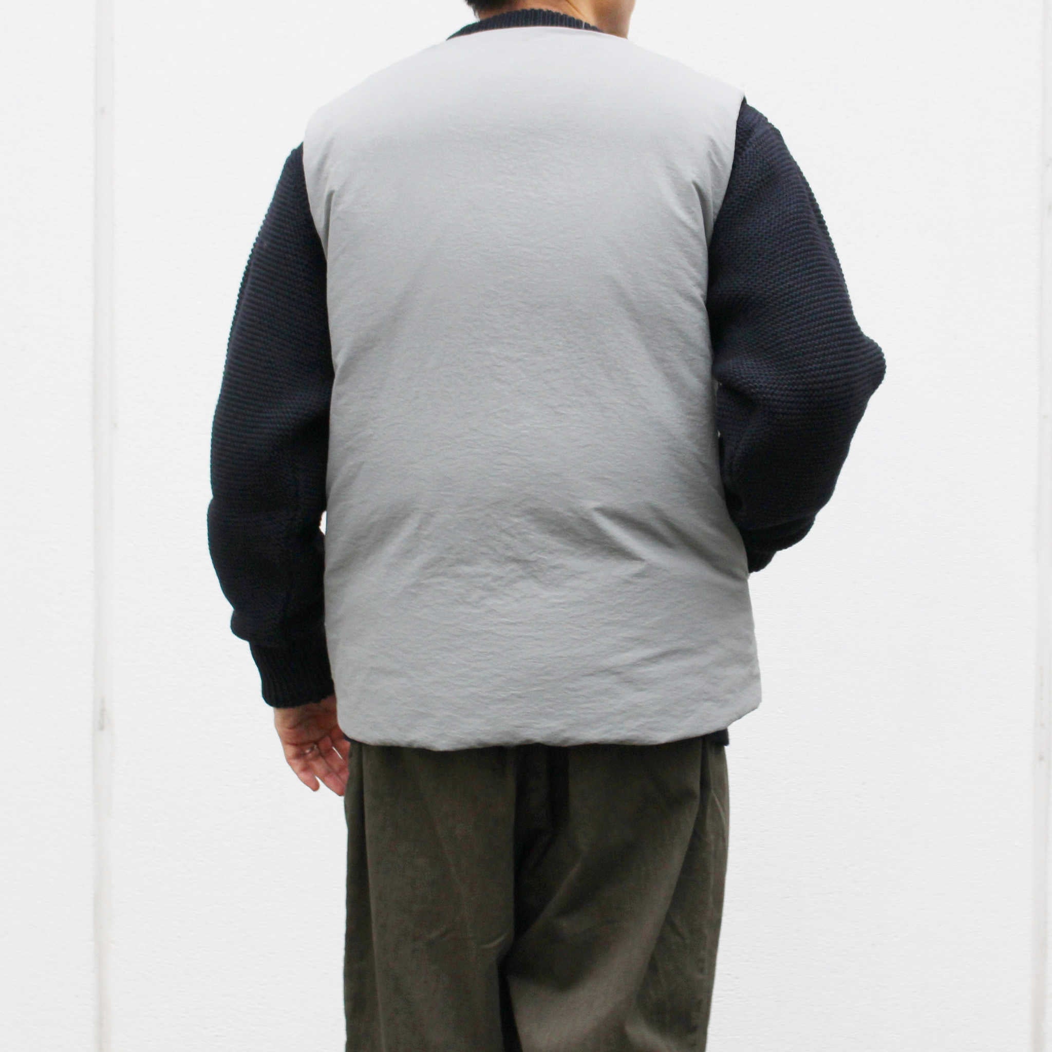 LAMOND ラモンド / LIGHT SHELL REVERSIBLE DOWN VEST ライトシェルリバーシブルダウンベスト (SAGE GRAY×BLACK セージグレー)