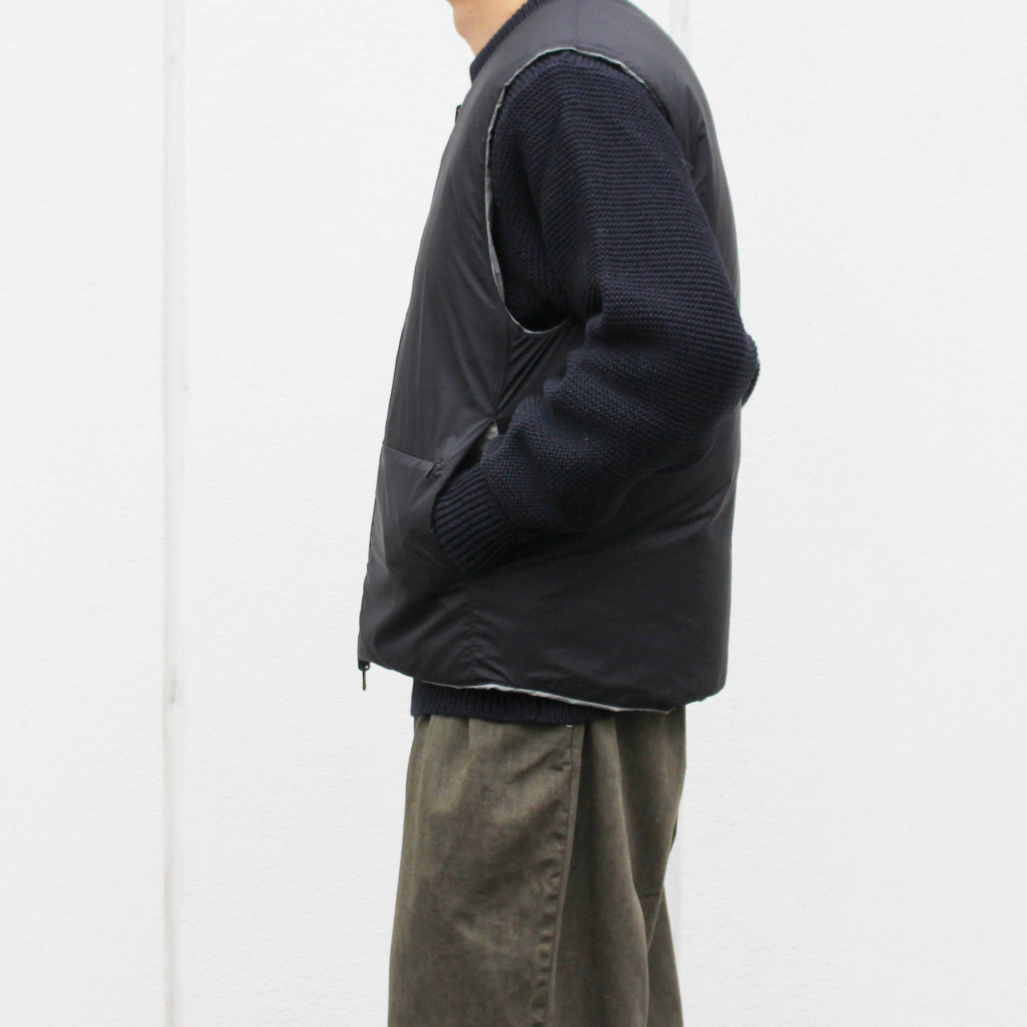 LAMOND ラモンド / LIGHT SHELL REVERSIBLE DOWN VEST ライトシェルリバーシブルダウンベスト (SAGE GRAY×BLACK セージグレー)