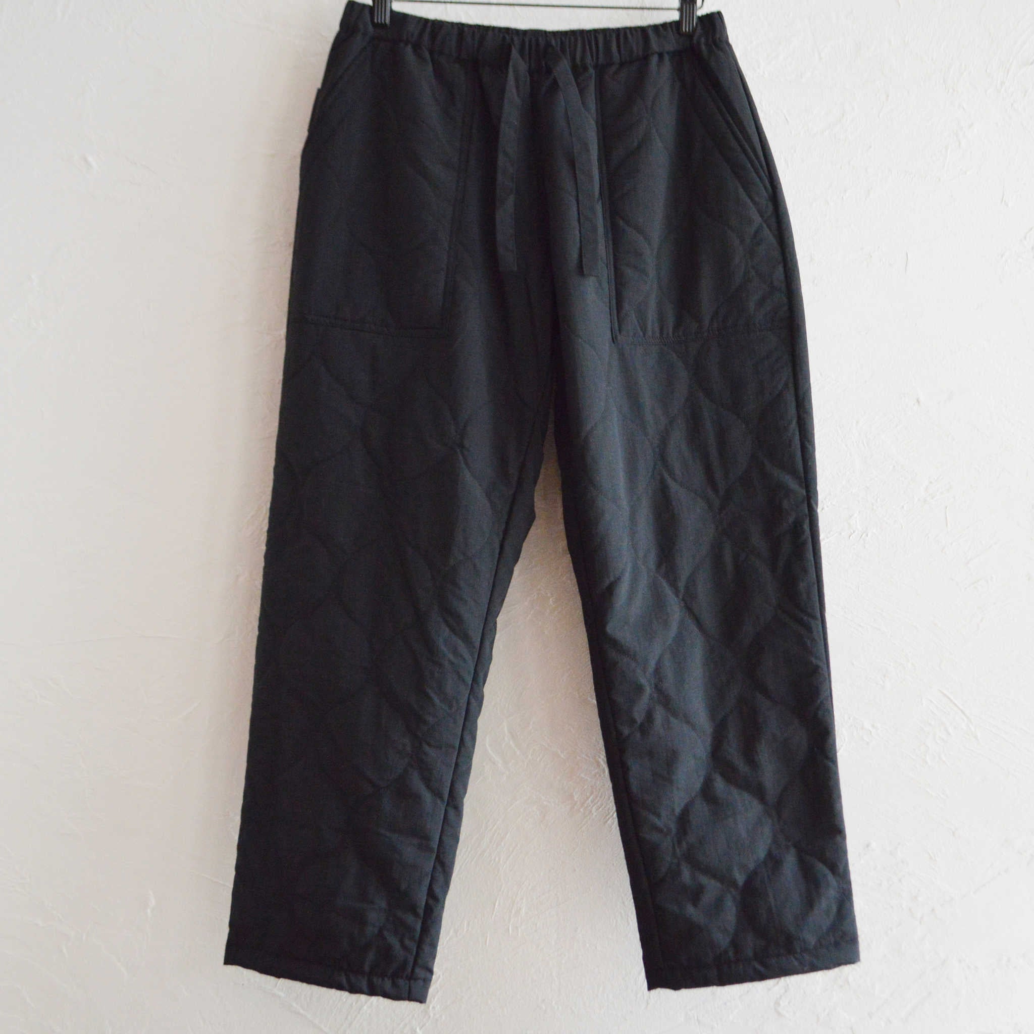 AXESQUIN アクシーズクイーン / QUILTED FATIGUE PANTS 2.0 キルティングファティーグパンツ (BLACK ブラック)