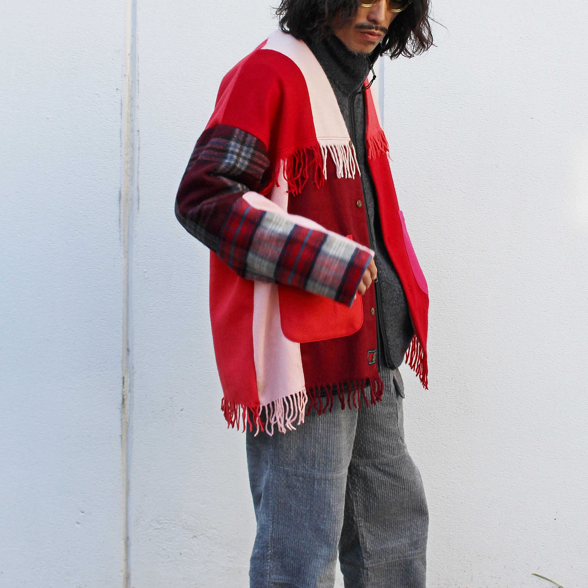 Nasngwam. ナスングワム / EDGE CARDIGAN エッジカーディガン (RED レッド)