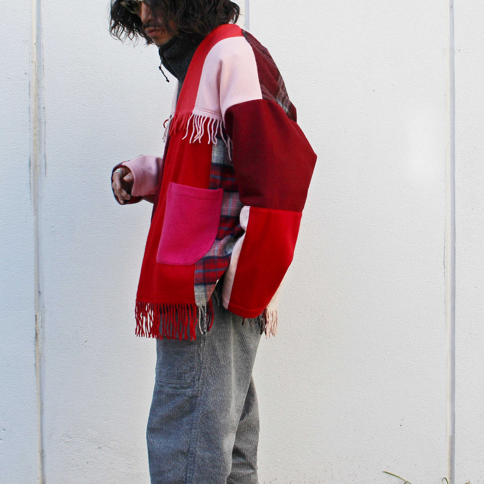 Nasngwam. ナスングワム / EDGE CARDIGAN エッジカーディガン (RED レッド)