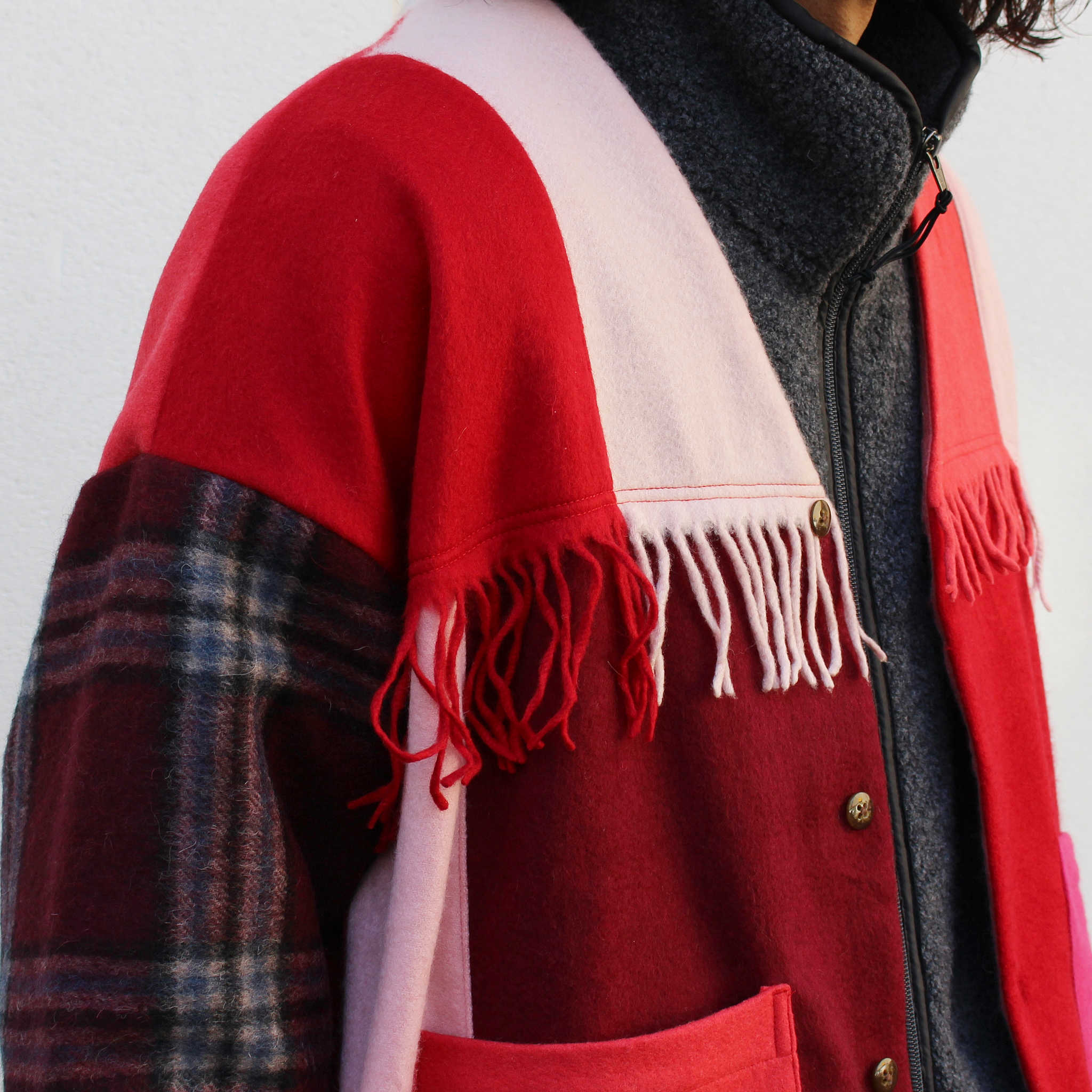 Nasngwam. ナスングワム / EDGE CARDIGAN エッジカーディガン (RED レッド)