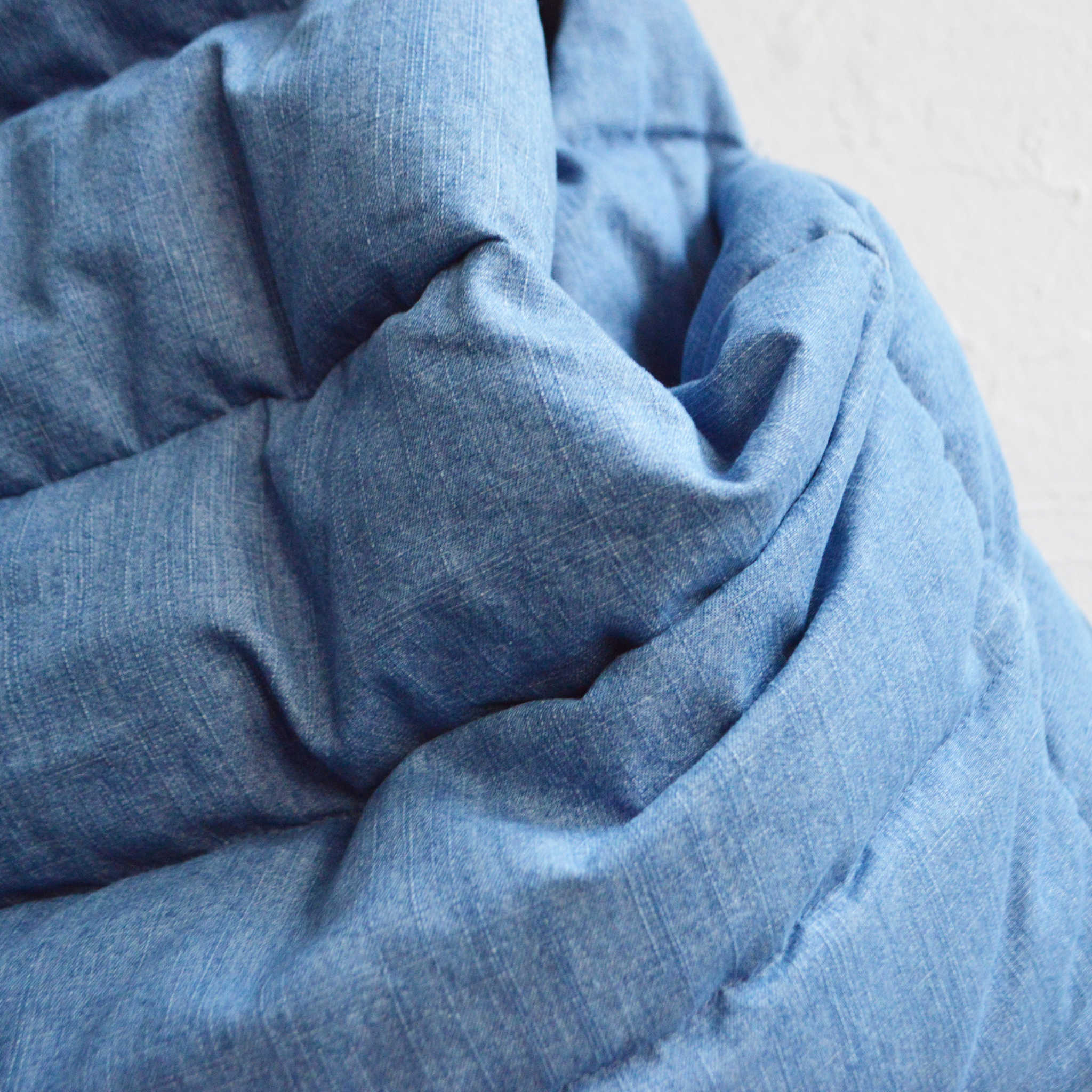 IMPRESTORE インプレストア / Doris | denim down VEST デニムダウンベスト (Denim garment wash デニムガーメントウォッシュ)