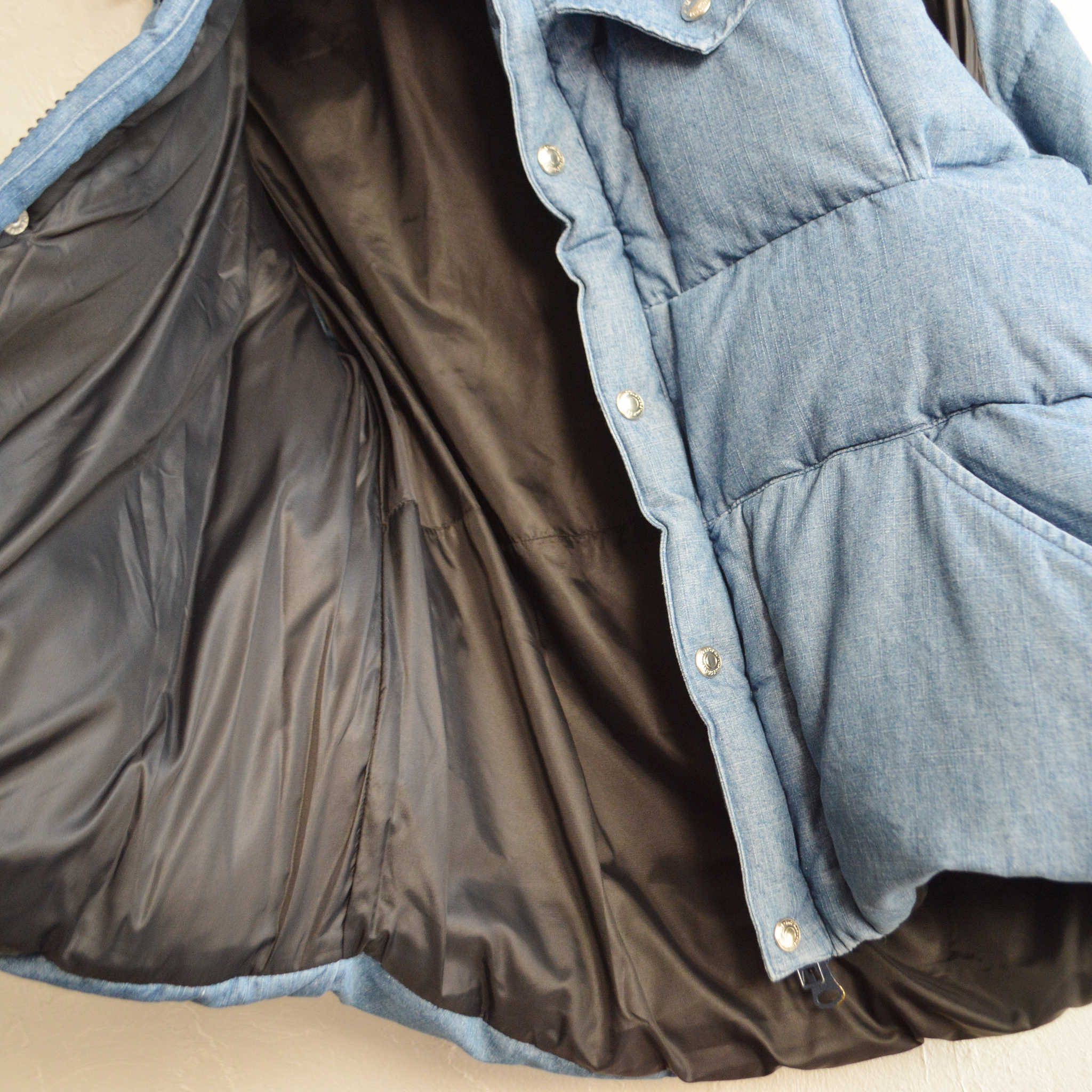 IMPRESTORE インプレストア / Doris | denim down VEST デニムダウンベスト (Denim garment wash デニムガーメントウォッシュ)