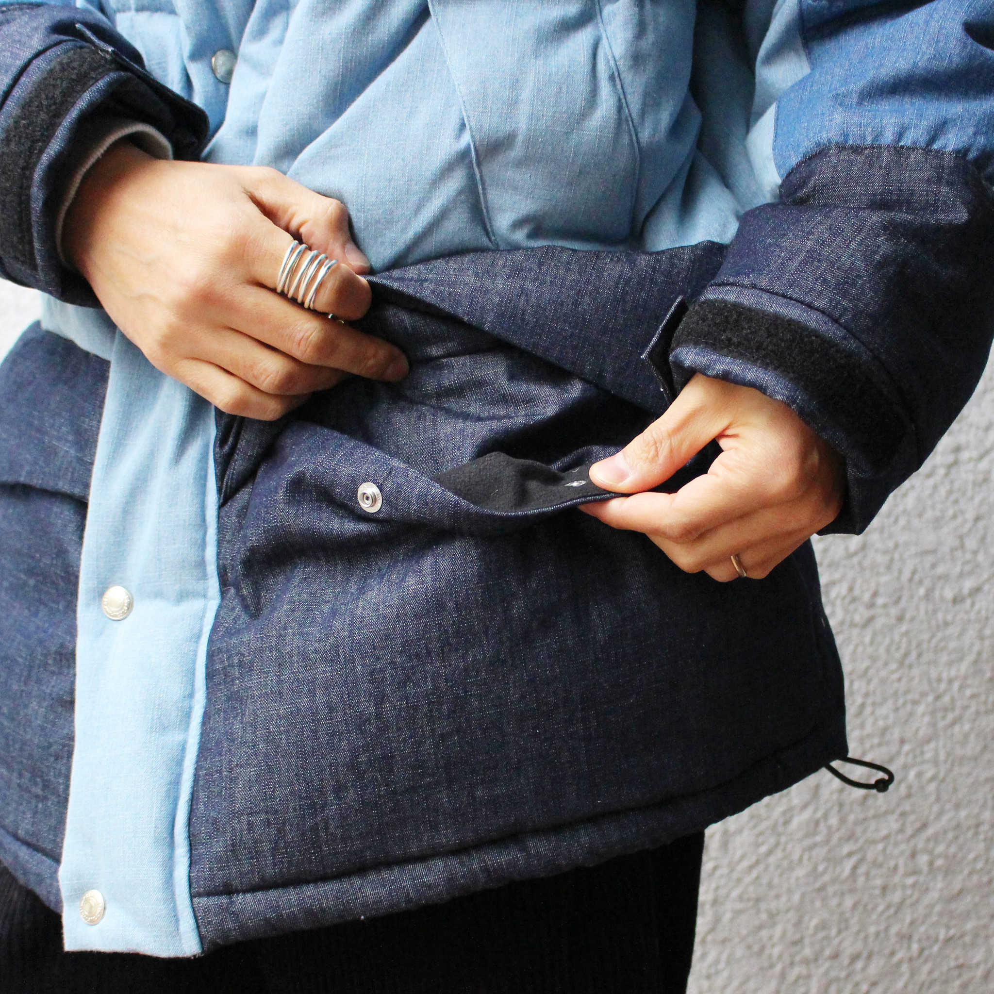 IMPRESTORE インプレストア / Shelly | denim down jacket デニムダウンジャケット (Denim color scheme デニムカラースキーム)