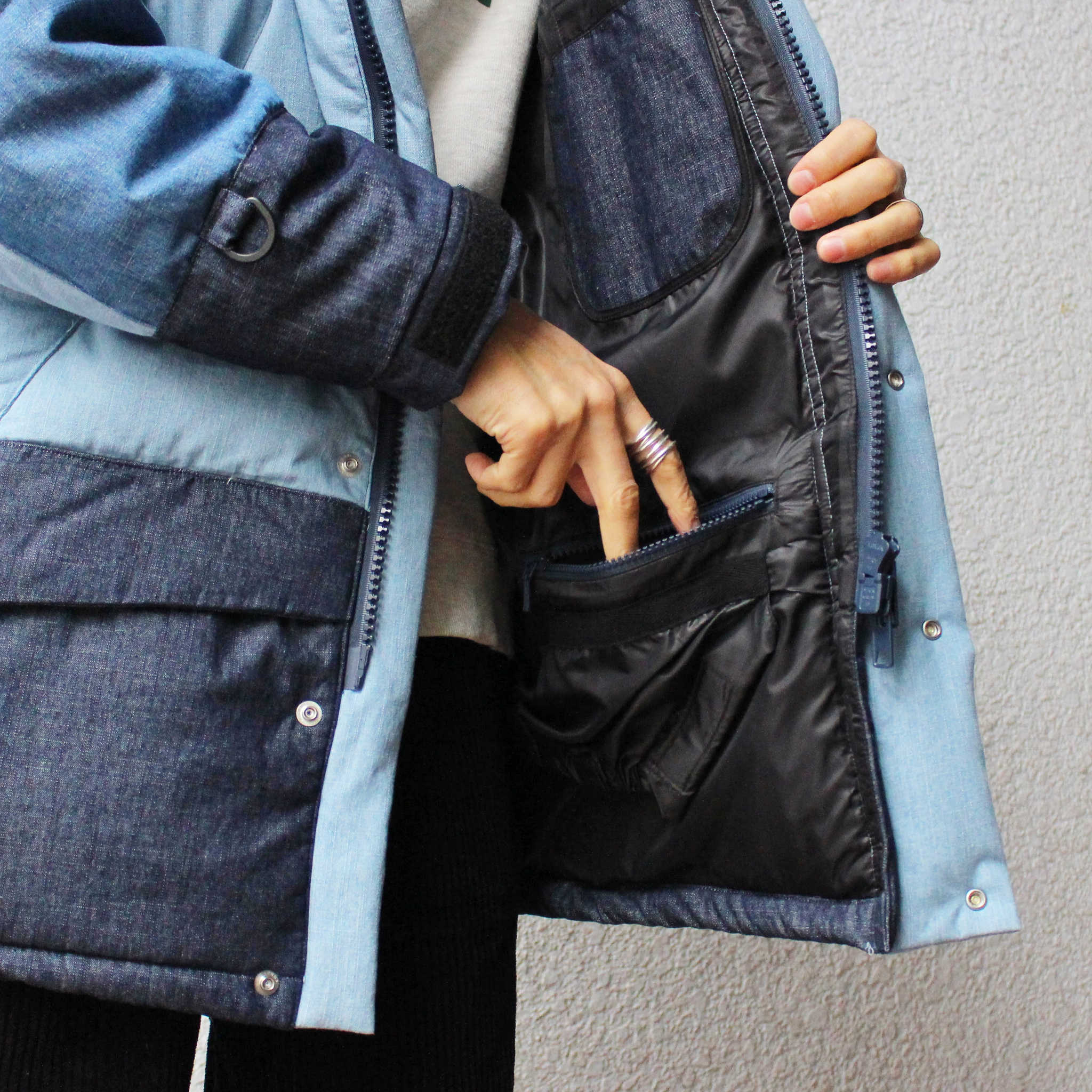 IMPRESTORE インプレストア / Shelly | denim down jacket デニムダウンジャケット (Denim color scheme デニムカラースキーム)