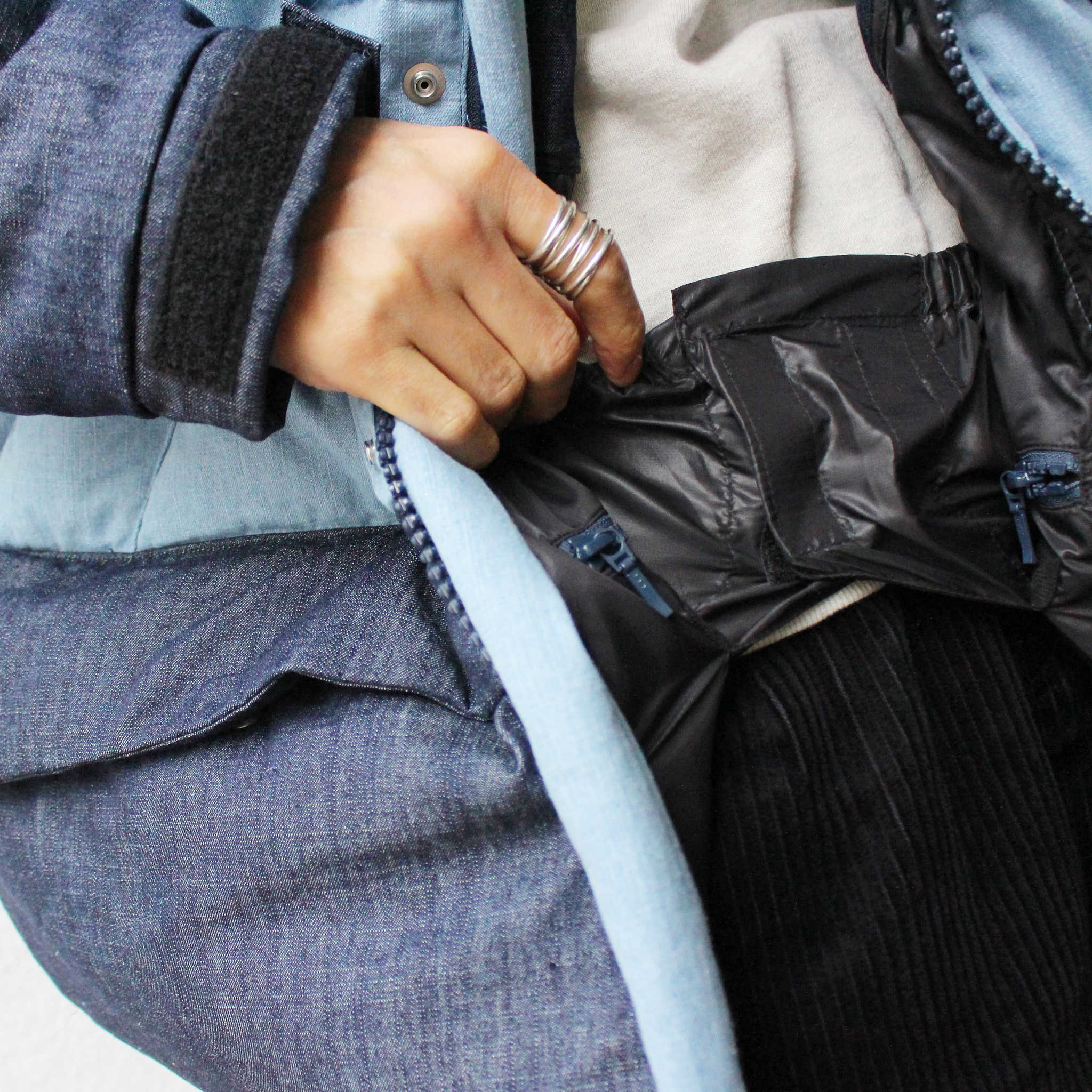 IMPRESTORE インプレストア / Shelly | denim down jacket デニムダウンジャケット (Denim color scheme デニムカラースキーム)