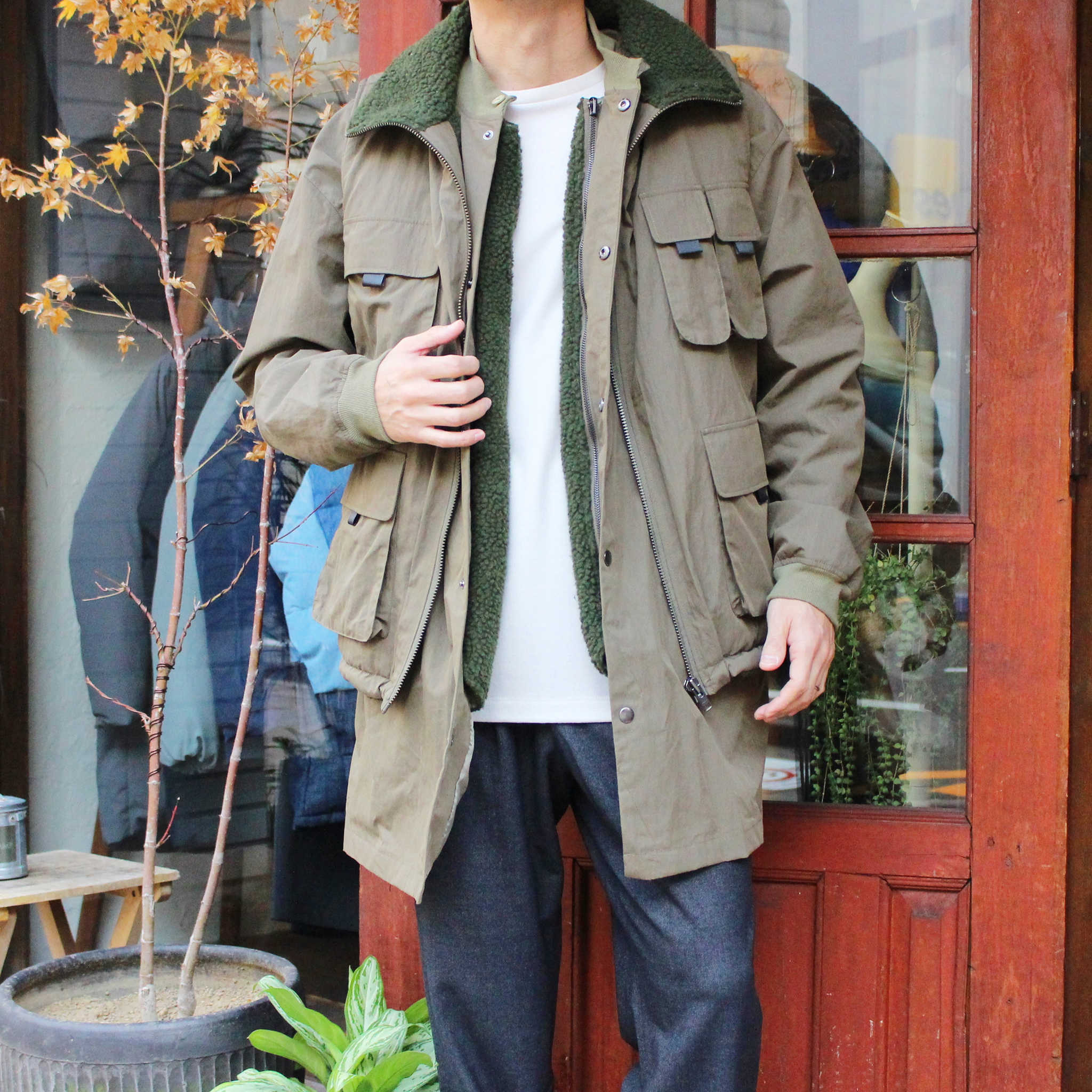 modemdesign モデムデザイン / 3WAY BOA COAT スリーウェイコート (KHAKI カーキ)