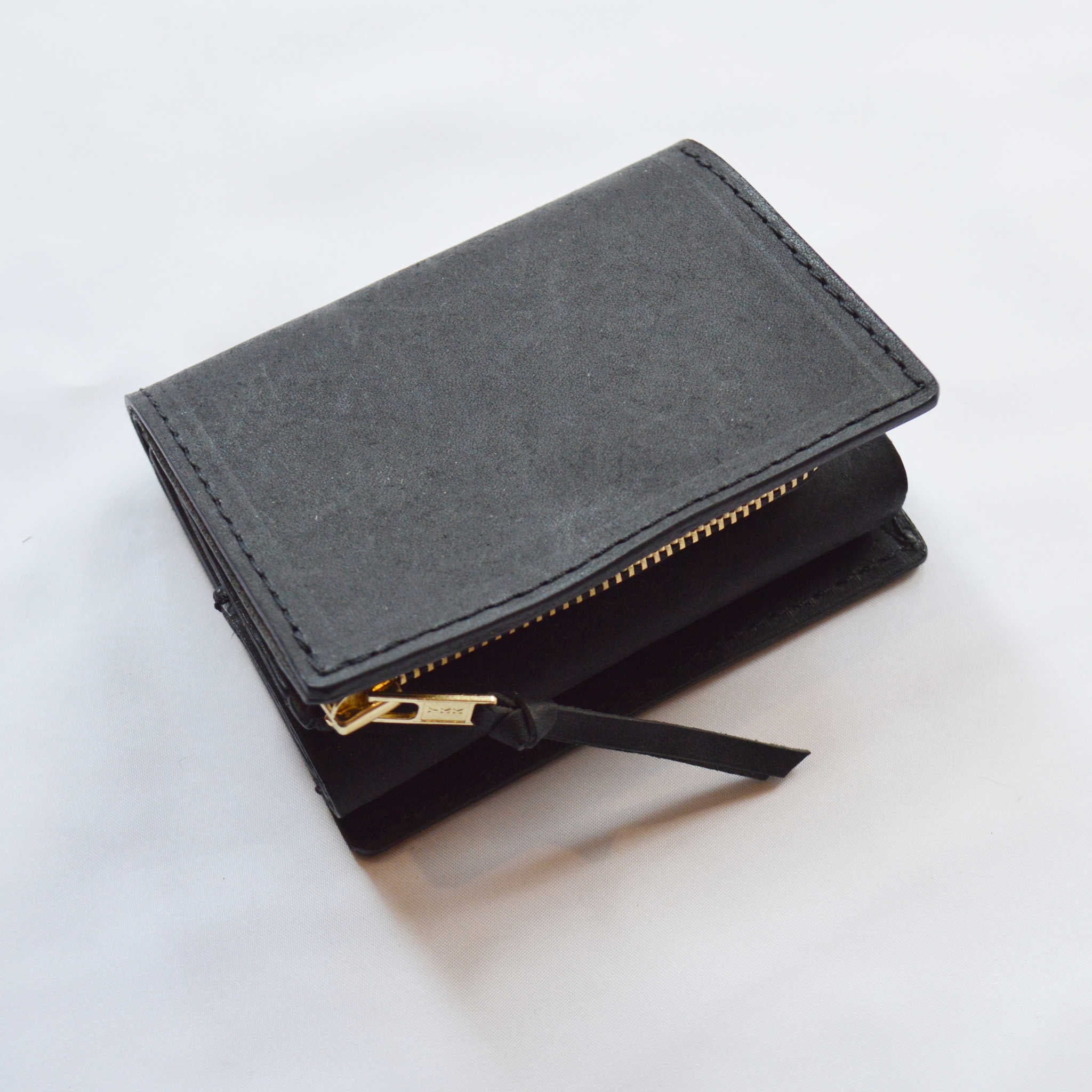 saranam サラナン / ZIP三つ折りサイフ (Pueburo BLACK プエブロブラック)