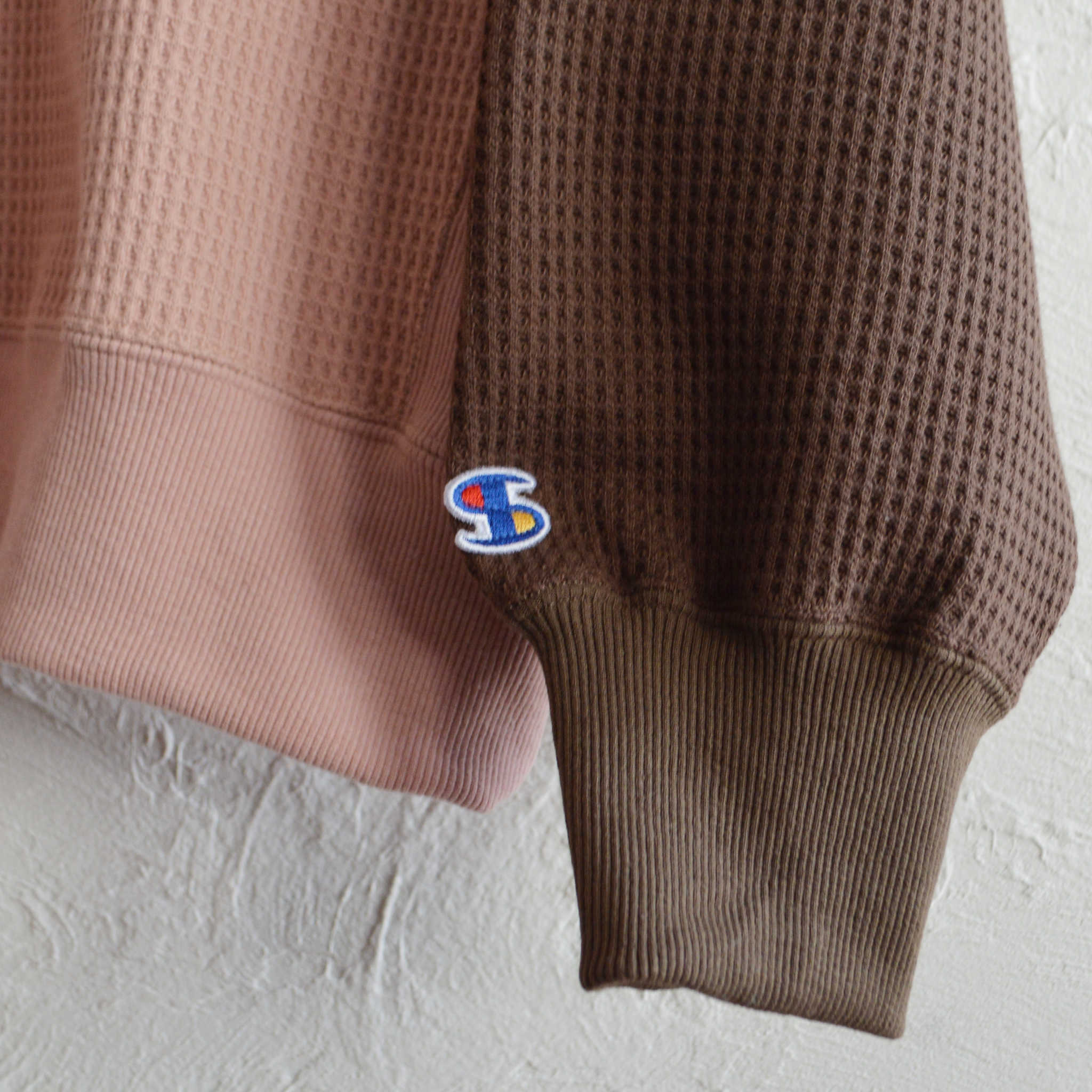 Nasngwam.×IMPRESTORE ナスングワム インプレストア / 極暖freedom sweat ゴクダンフリーダムスウェット (PINK×BROWN ピンク)