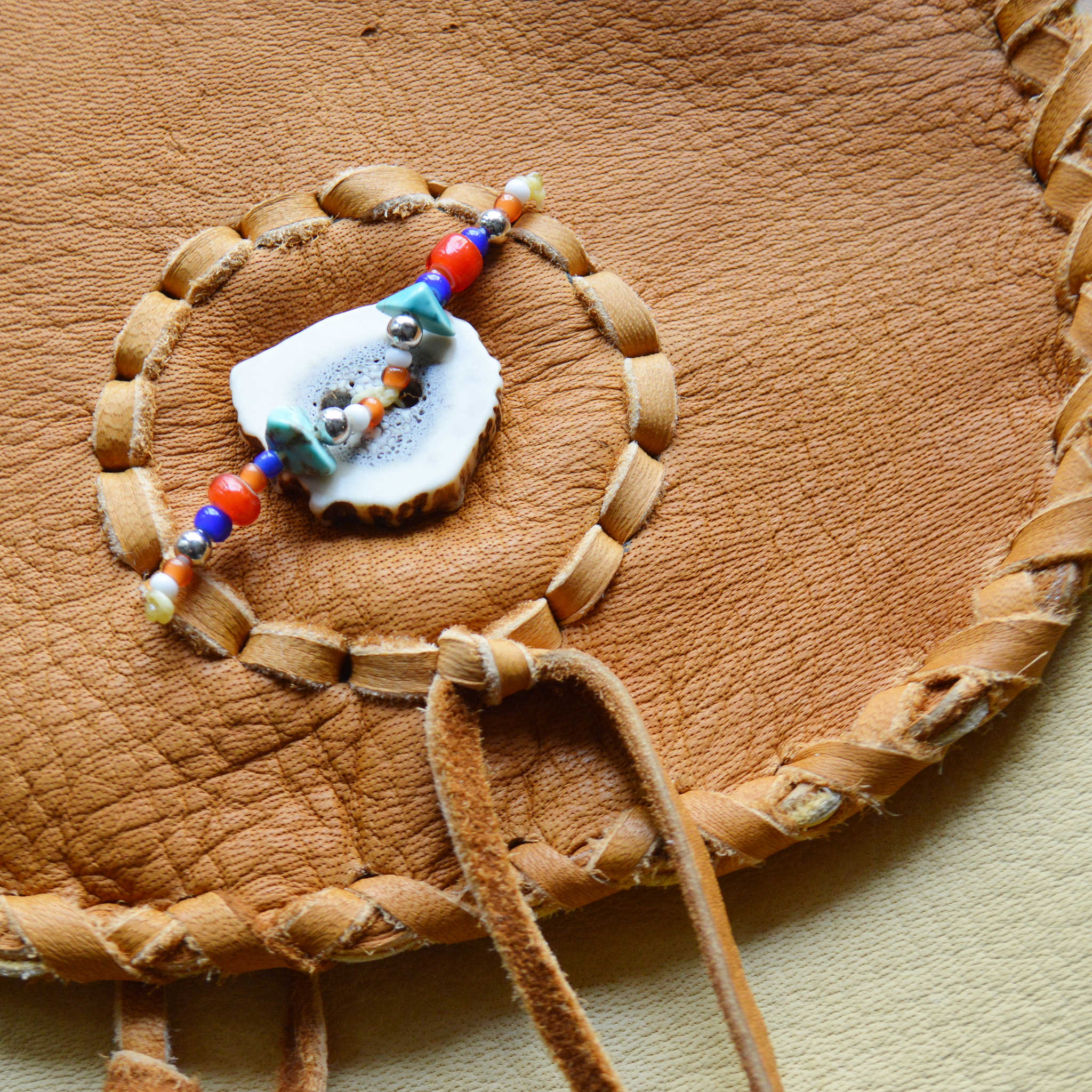 Nasngwam.×EARLYMORNING ナスングワム アーリーモーニング / DEARSKIN MEDICINE BAG ディアスキンメディスンバッグ (CAMEL キャメル)