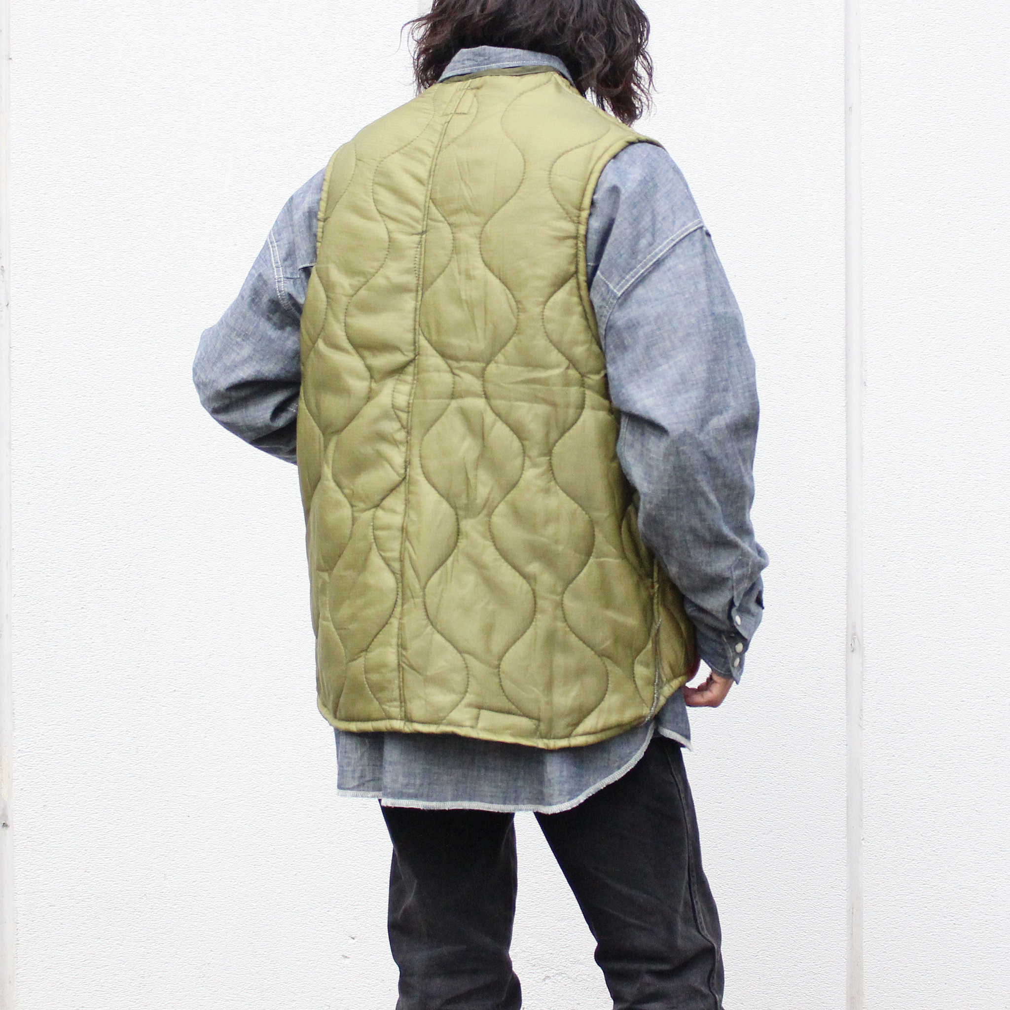 oddment オッドメント / QUILTING VEST キルティングベスト (OLIVE オリーブ)
