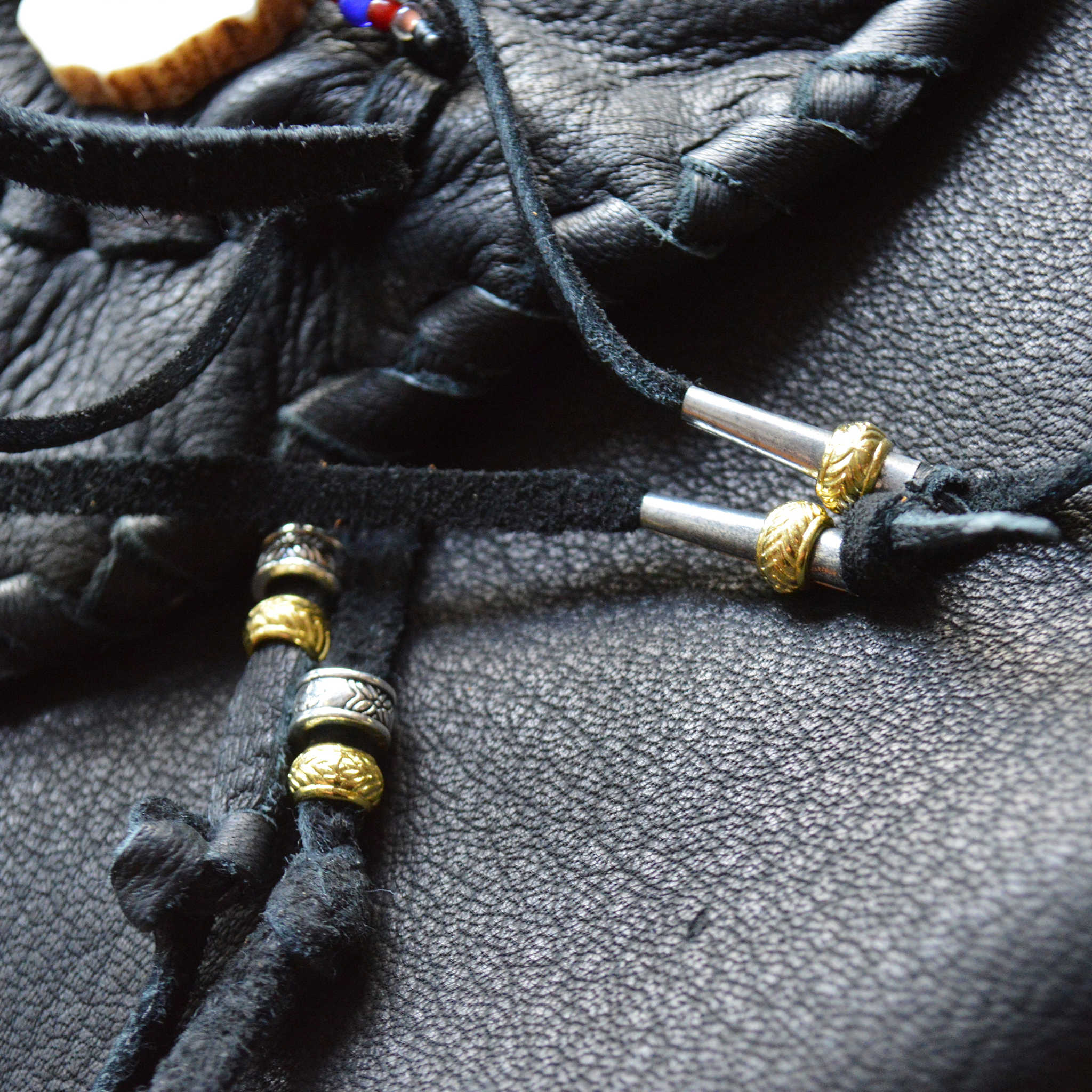 Nasngwam.×EARLYMORNING ナスングワム アーリーモーニング / DEARSKIN MEDICINE BAG ディアスキンメディスンバッグ (BLACK ブラック)