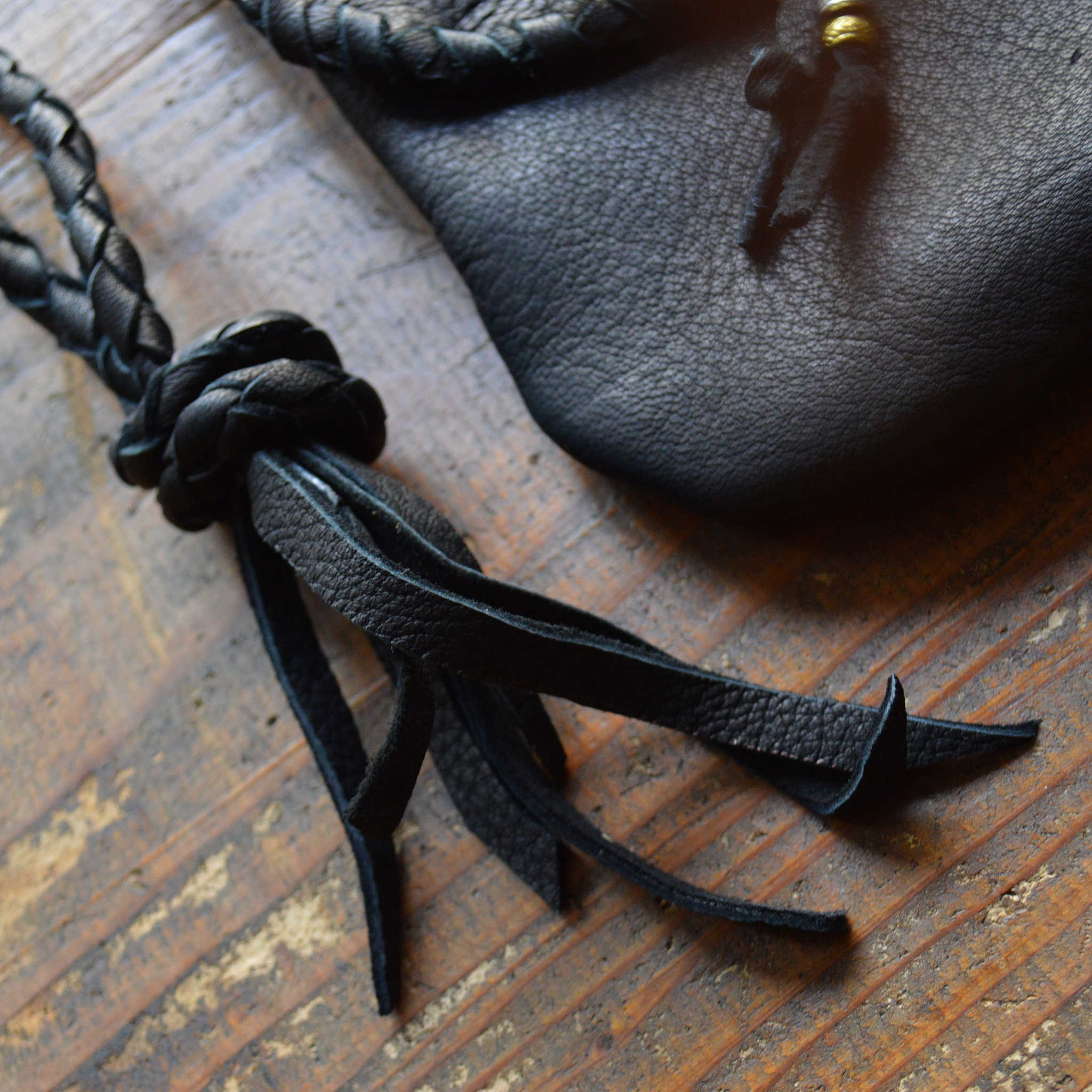 Nasngwam.×EARLYMORNING ナスングワム アーリーモーニング / DEARSKIN MEDICINE BAG ディアスキンメディスンバッグ (BLACK ブラック)