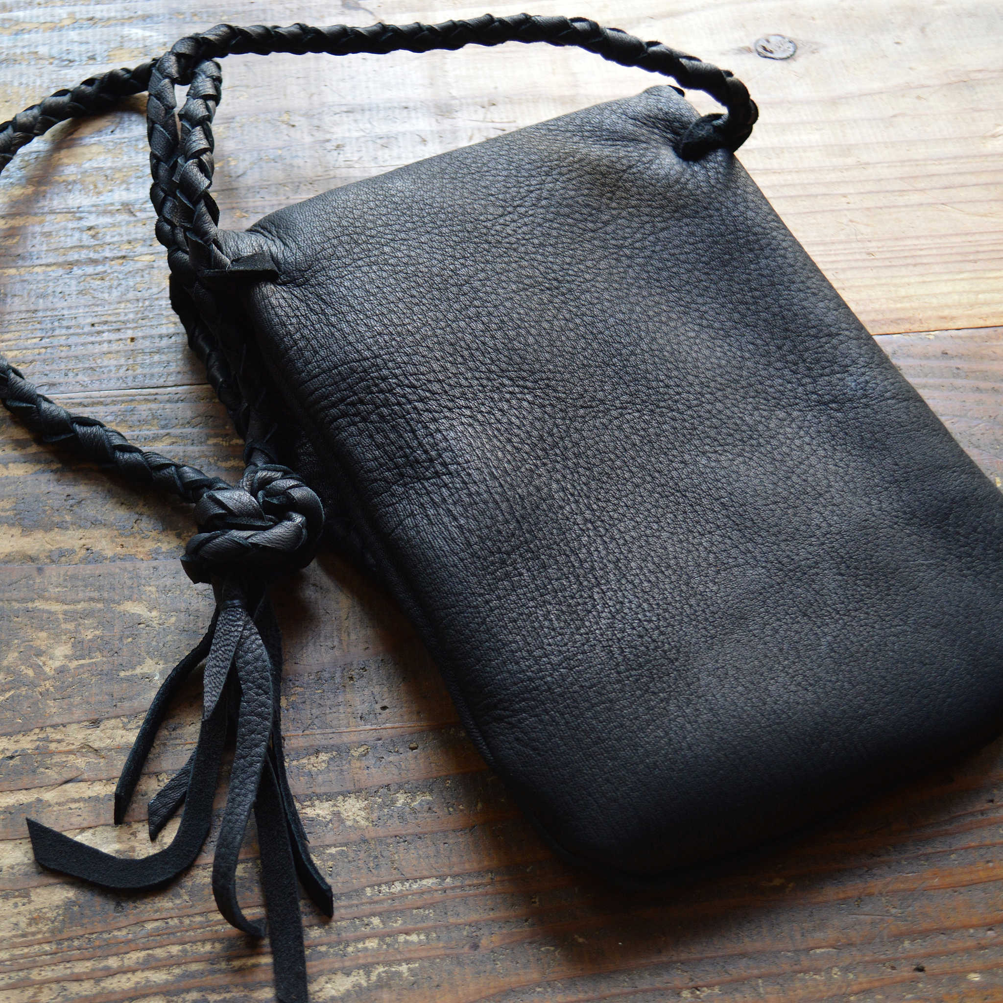 Nasngwam.×EARLYMORNING ナスングワム アーリーモーニング / DEARSKIN MEDICINE BAG ディアスキンメディスンバッグ (BLACK ブラック)