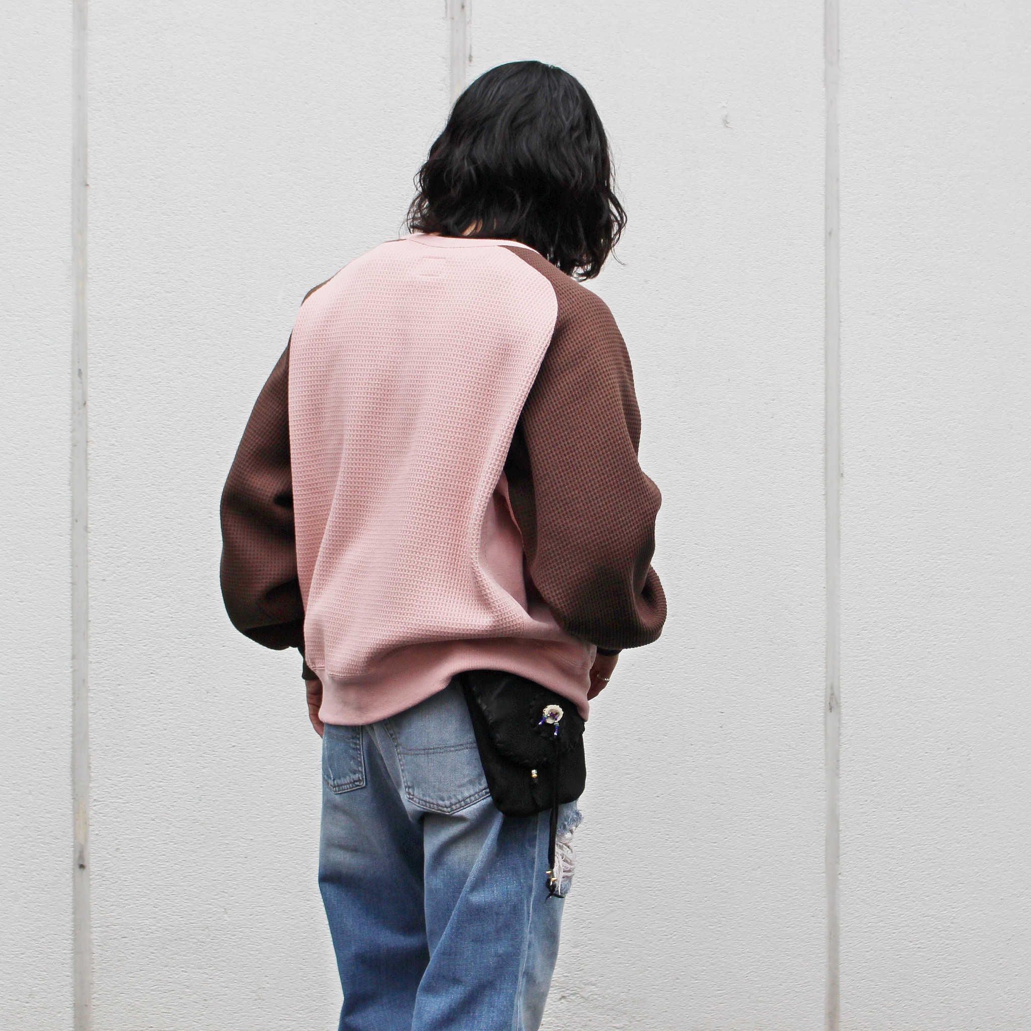 Nasngwam.×IMPRESTORE ナスングワム インプレストア / 極暖freedom sweat ゴクダンフリーダムスウェット (PINK×BROWN ピンク)
