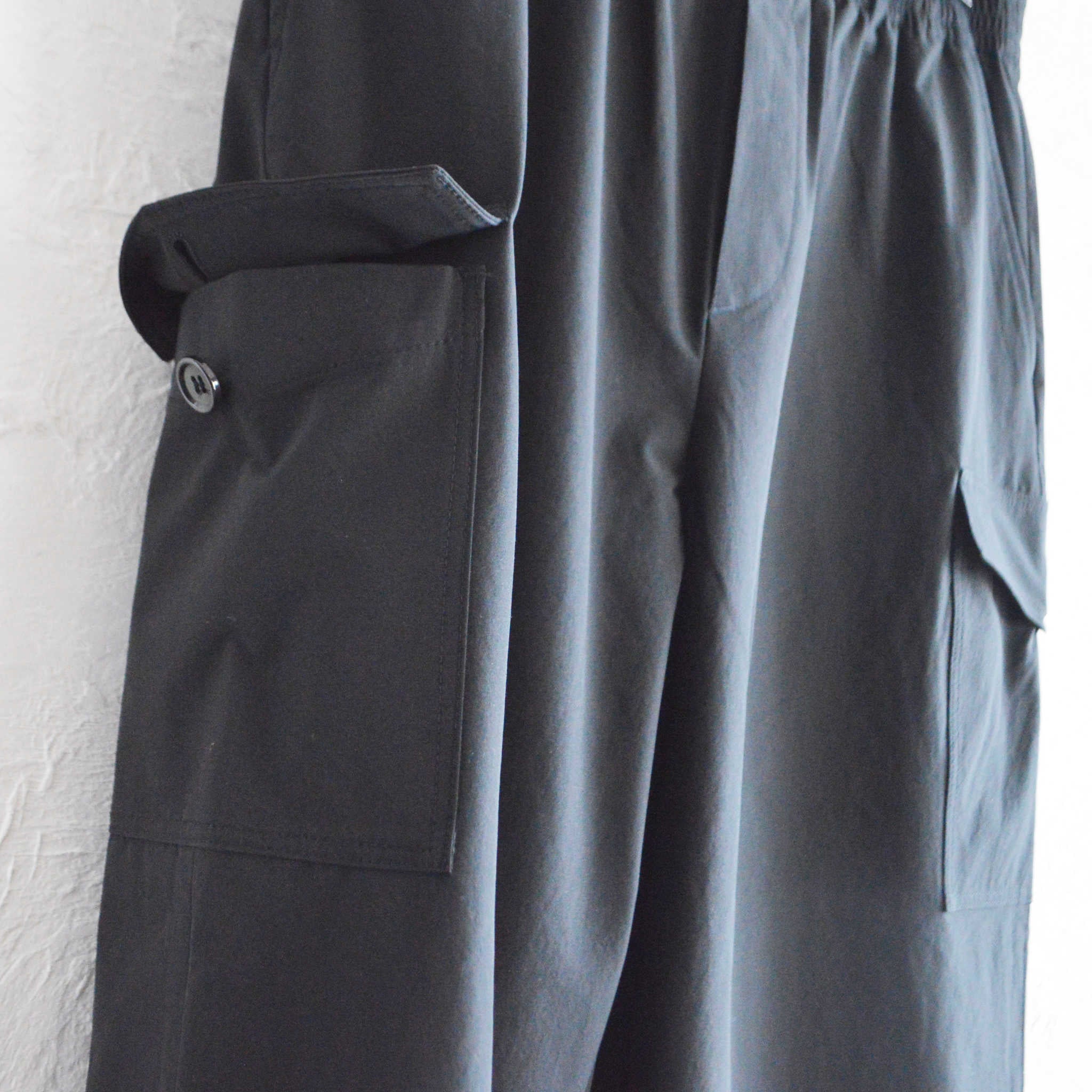 LAMOND ラモンド / TASLAN CARGO PANTS タスランカーゴパンツ (BLACK ブラック)